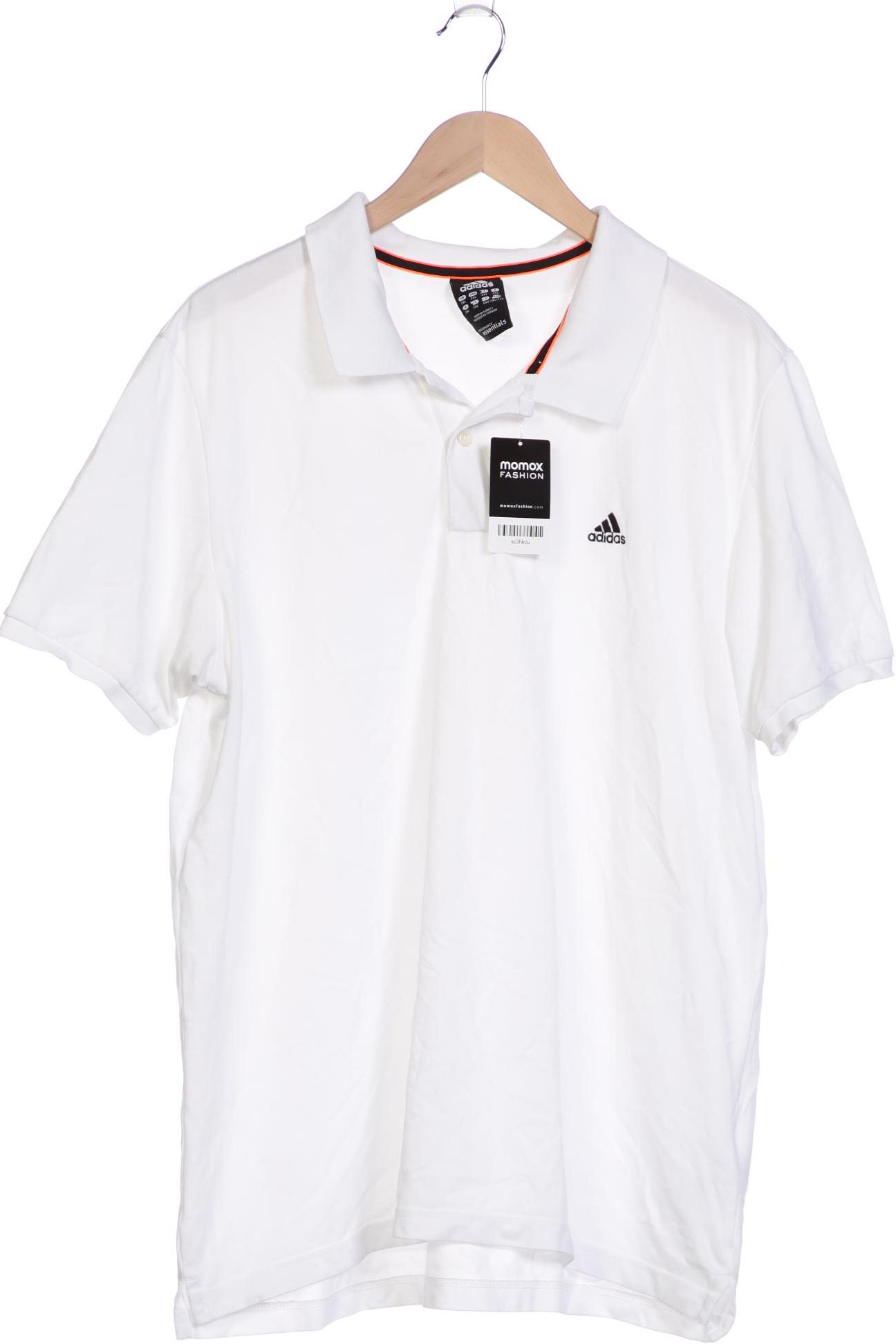 

adidas Herren Poloshirt, weiß, Gr. 56