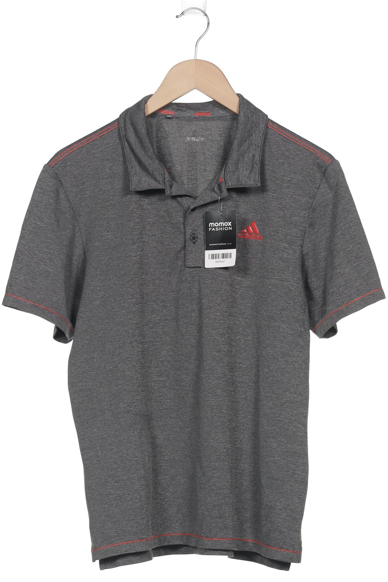 

adidas Herren Poloshirt, grau, Gr. 54