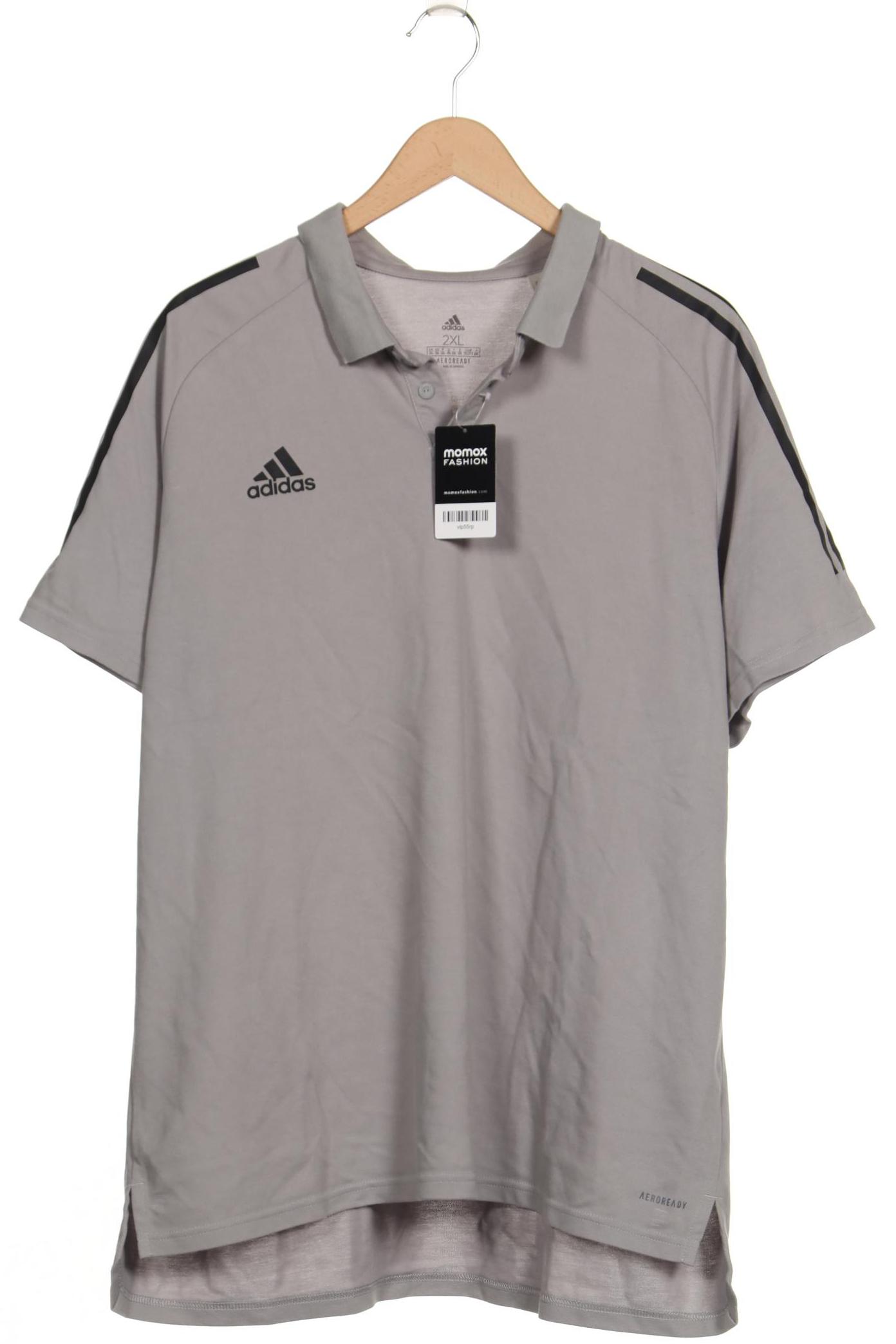 

adidas Herren Poloshirt, grau, Gr. 56