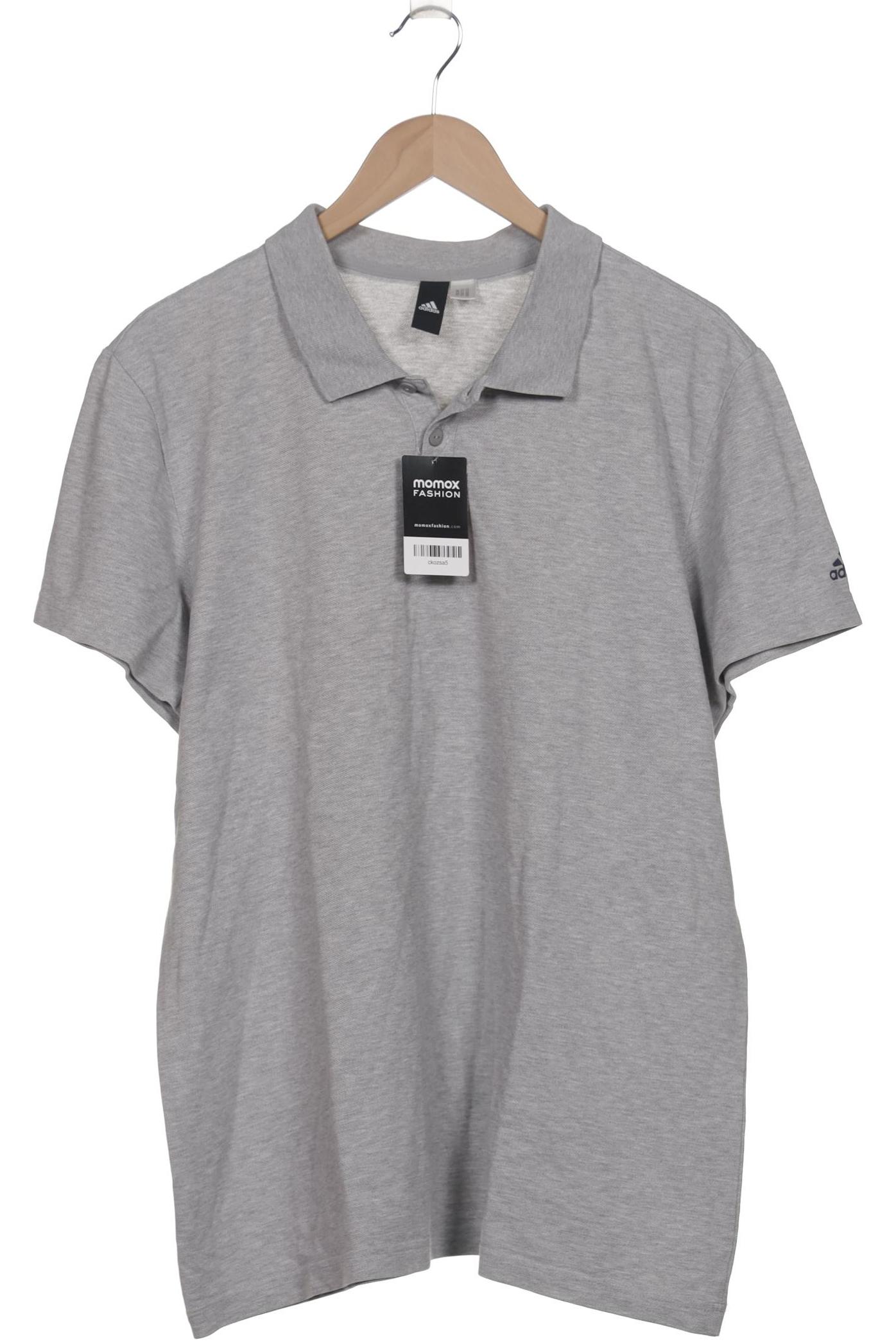 

adidas Herren Poloshirt, grau, Gr. 56