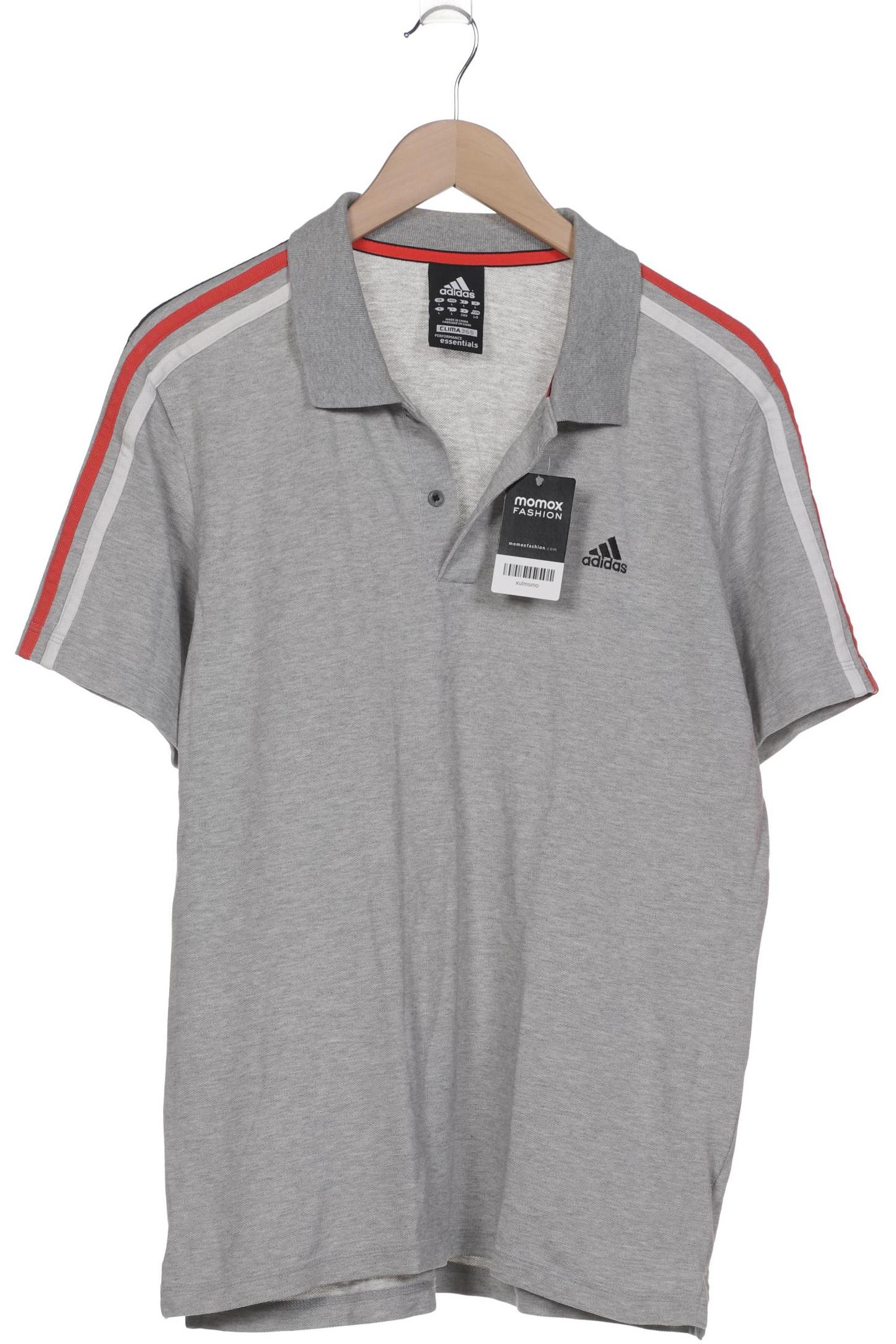 

adidas Herren Poloshirt, grau, Gr. 52