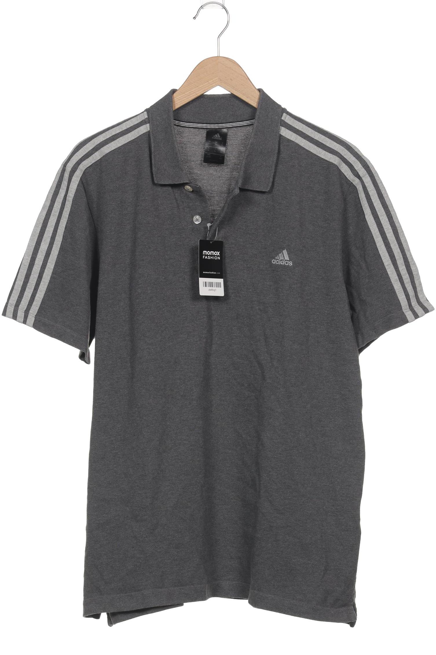 

adidas Herren Poloshirt, grau, Gr. 54