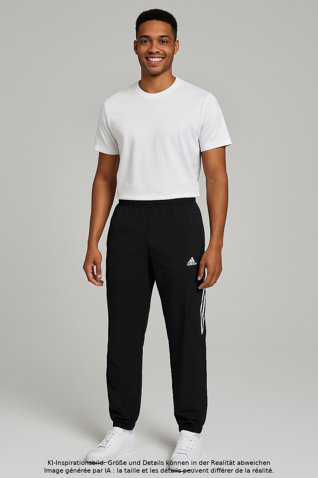 

adidas Herren Stoffhose, schwarz, Gr. 0