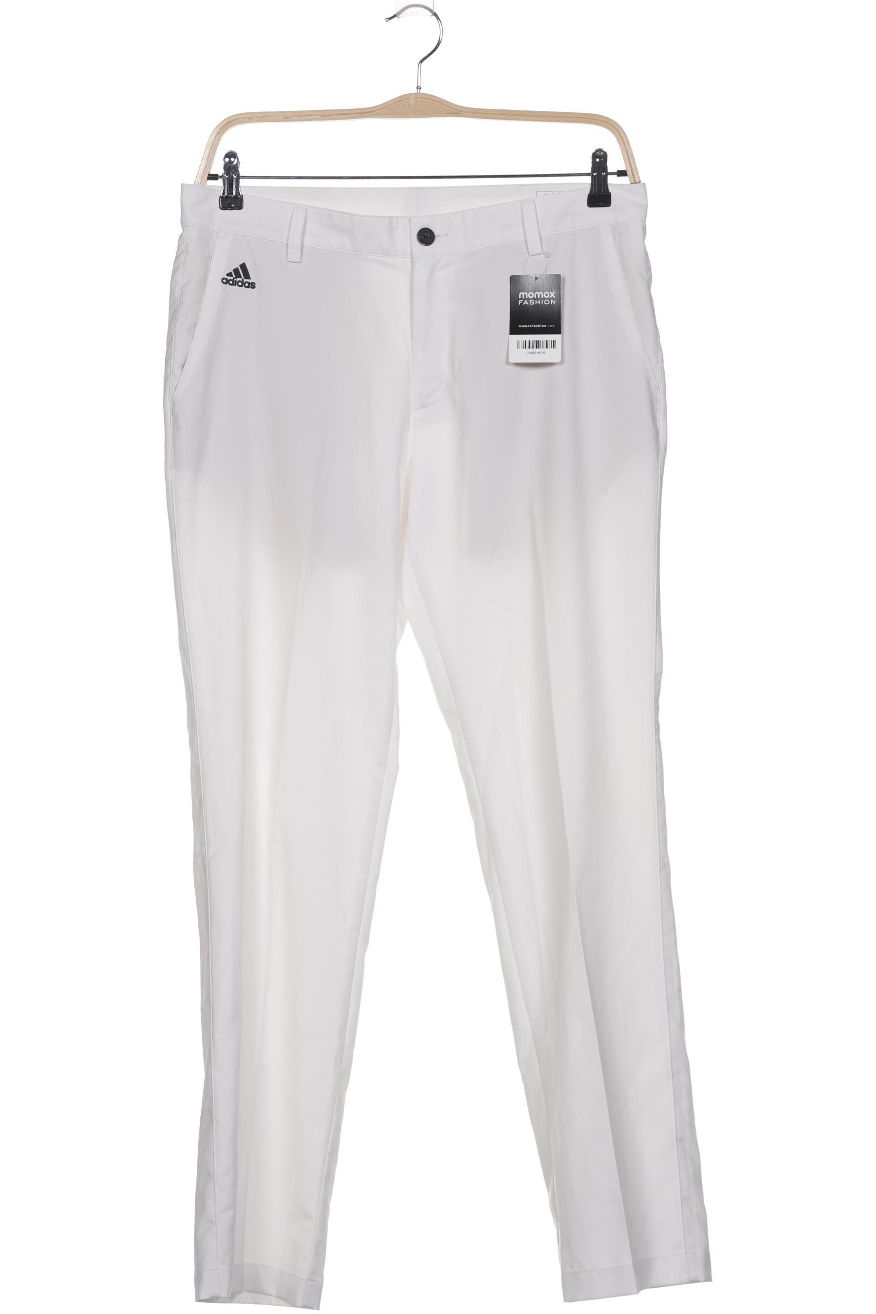 

adidas Herren Stoffhose, weiß, Gr. 34