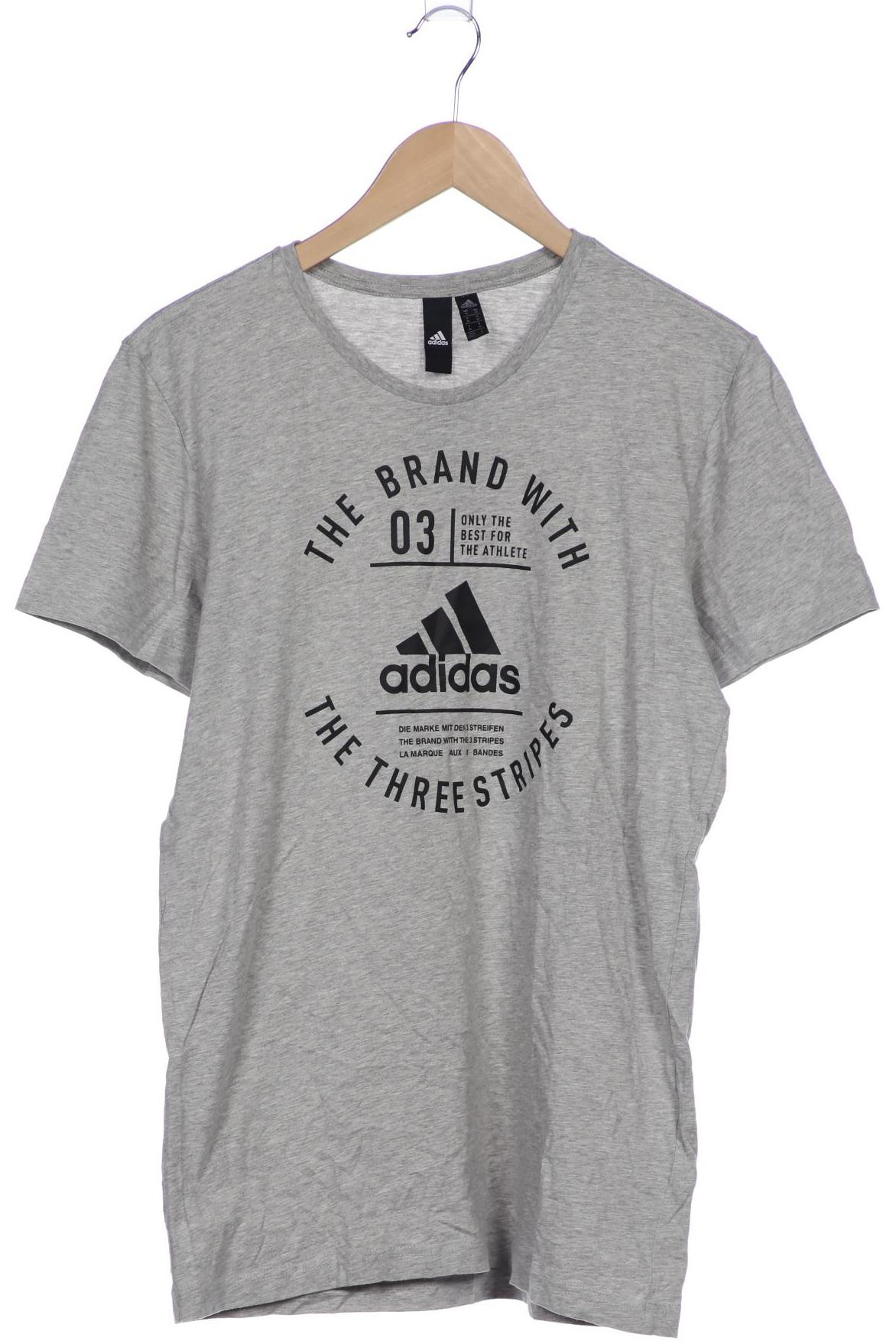 

adidas Herren T-Shirt, grau, Gr. 48