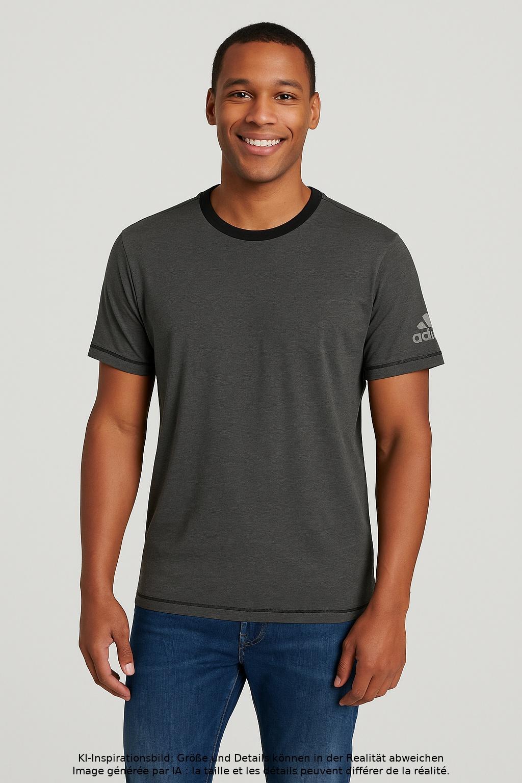 

adidas Herren T-Shirt, grau, Gr. 52