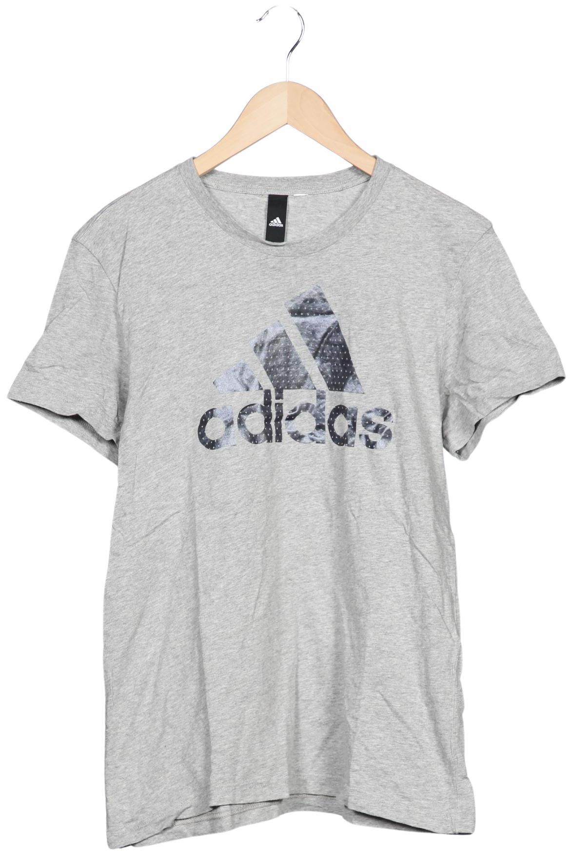 

adidas Herren T-Shirt, grau, Gr. 48