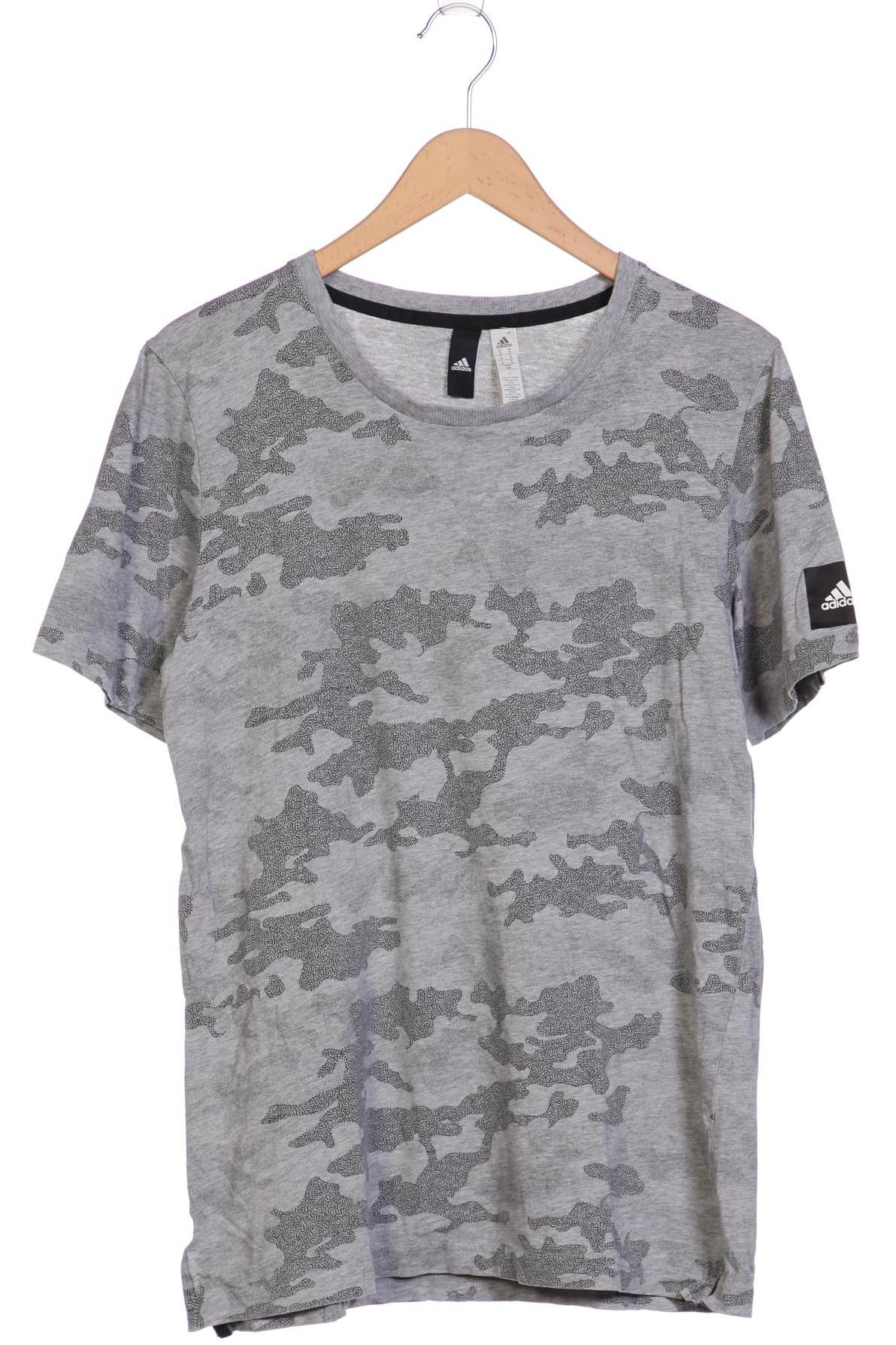 

adidas Herren T-Shirt, grau, Gr. 48