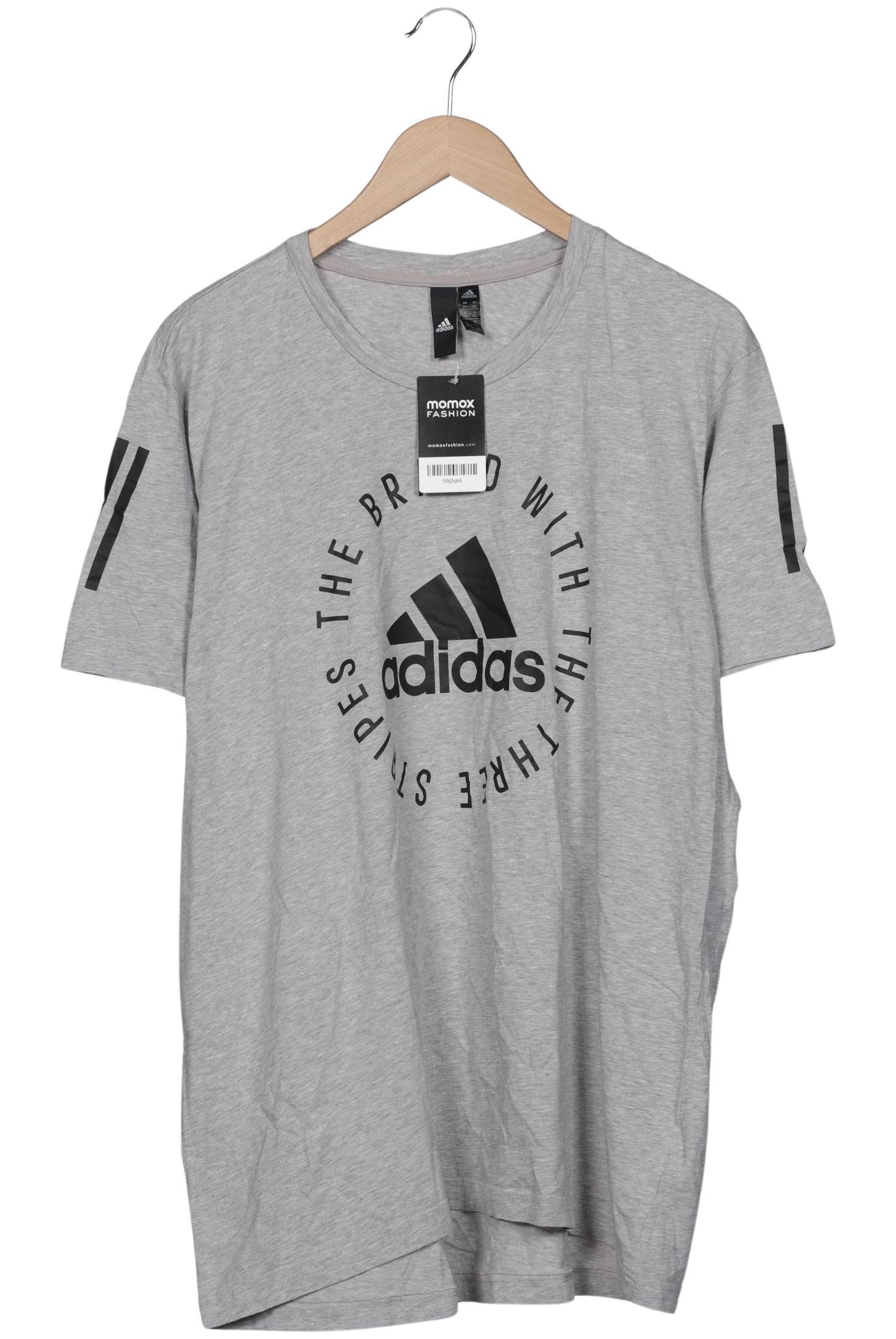 

adidas Herren T-Shirt, grau, Gr. 56