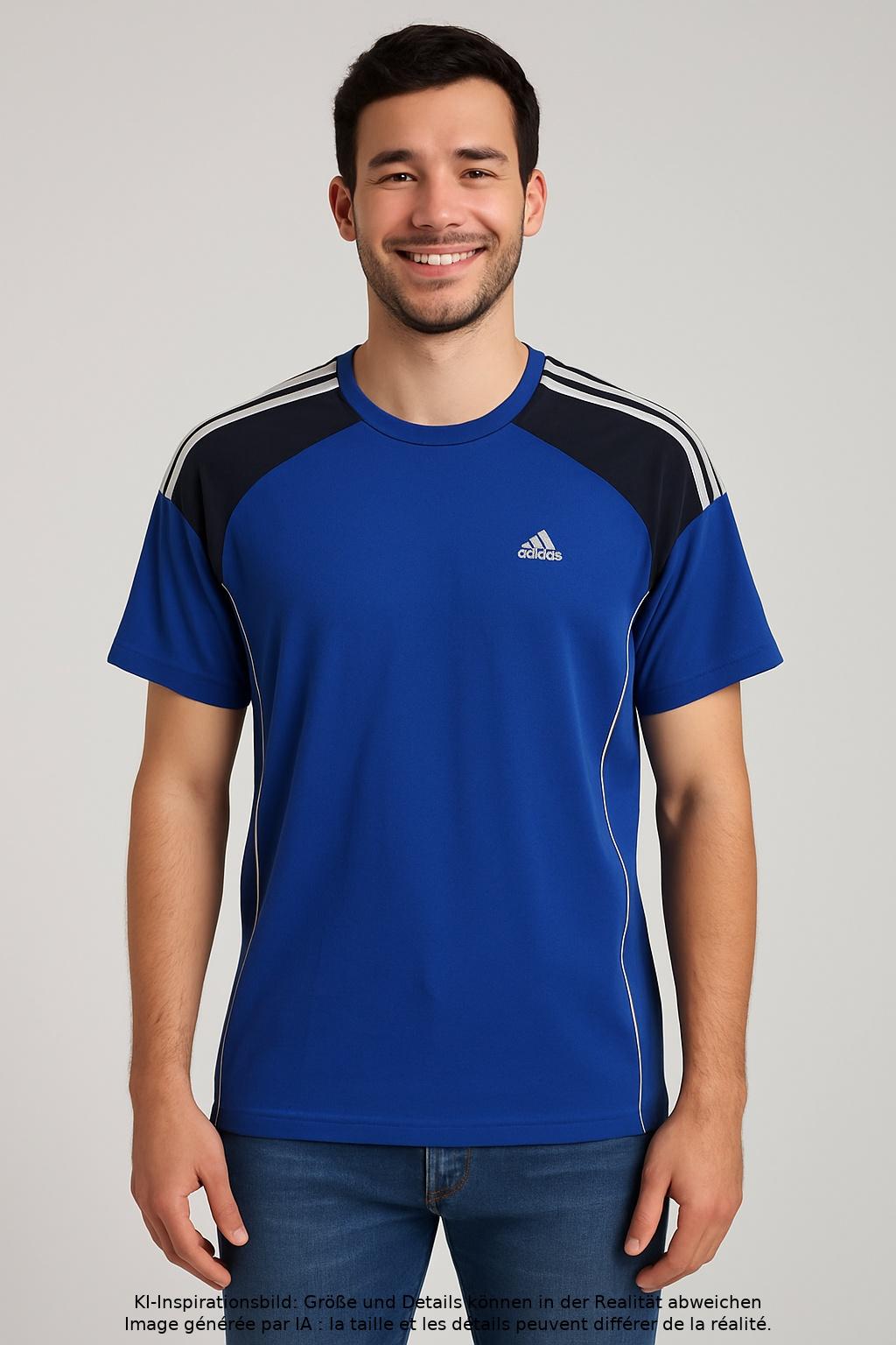 

adidas Herren T-Shirt, marineblau, Gr. 46