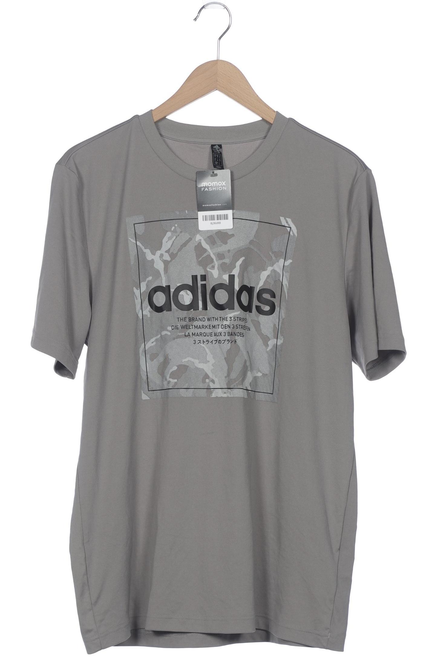 

adidas Herren T-Shirt, grau, Gr. 48