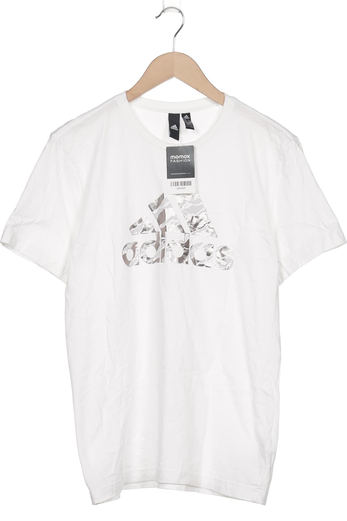

adidas Herren T-Shirt, weiß, Gr. 48