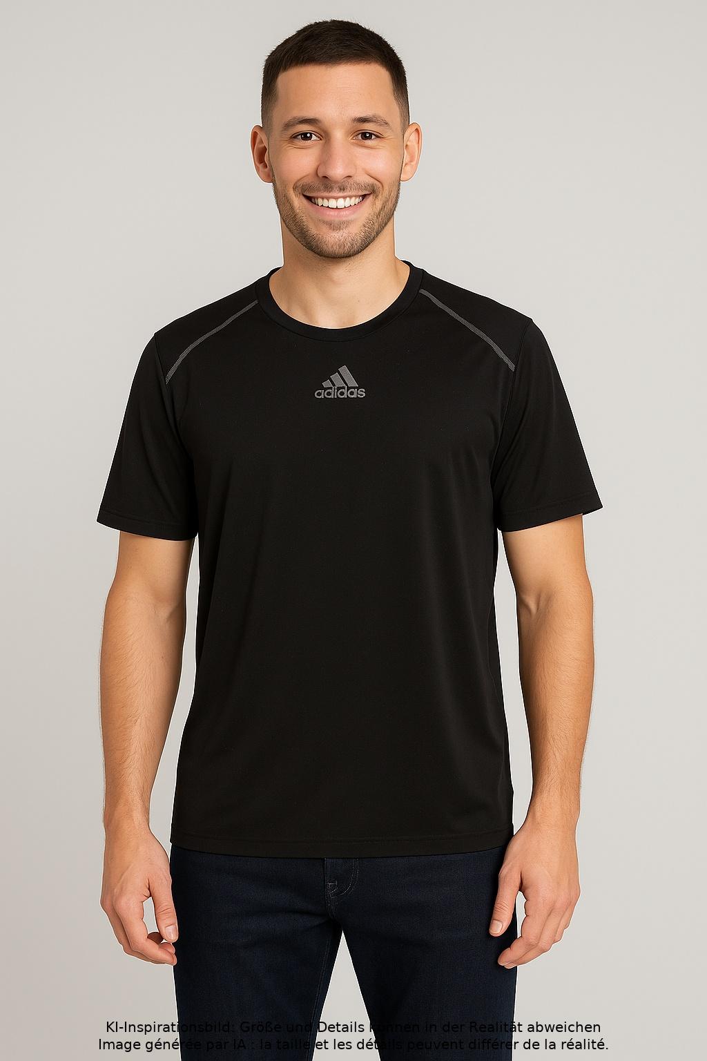 

adidas Herren T-Shirt, schwarz, Gr. 48
