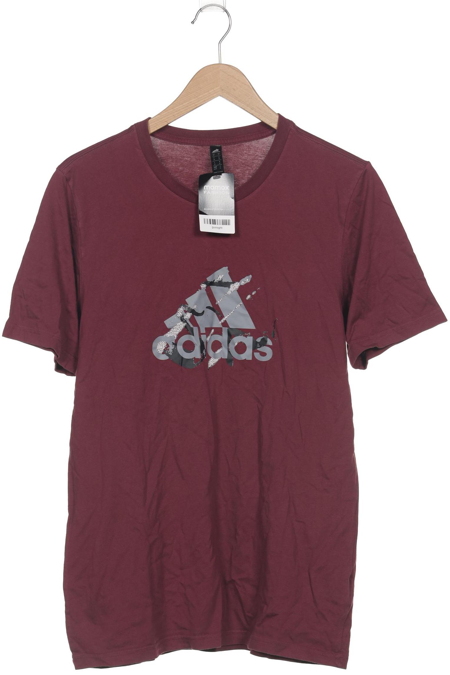 

adidas Herren T-Shirt, bordeaux, Gr. 48