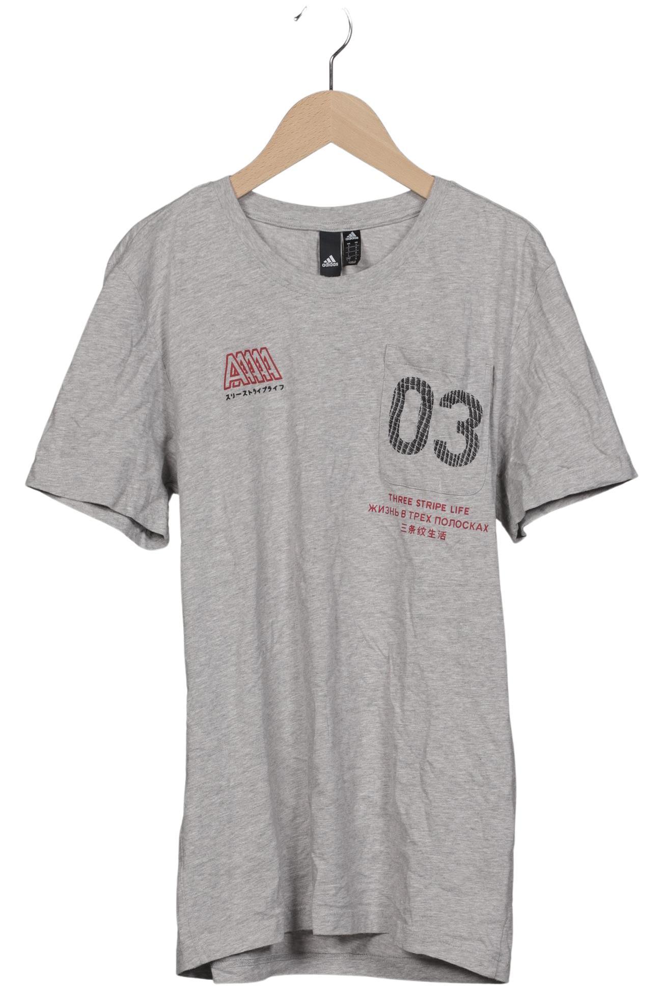 

adidas Herren T-Shirt, grau, Gr. 46