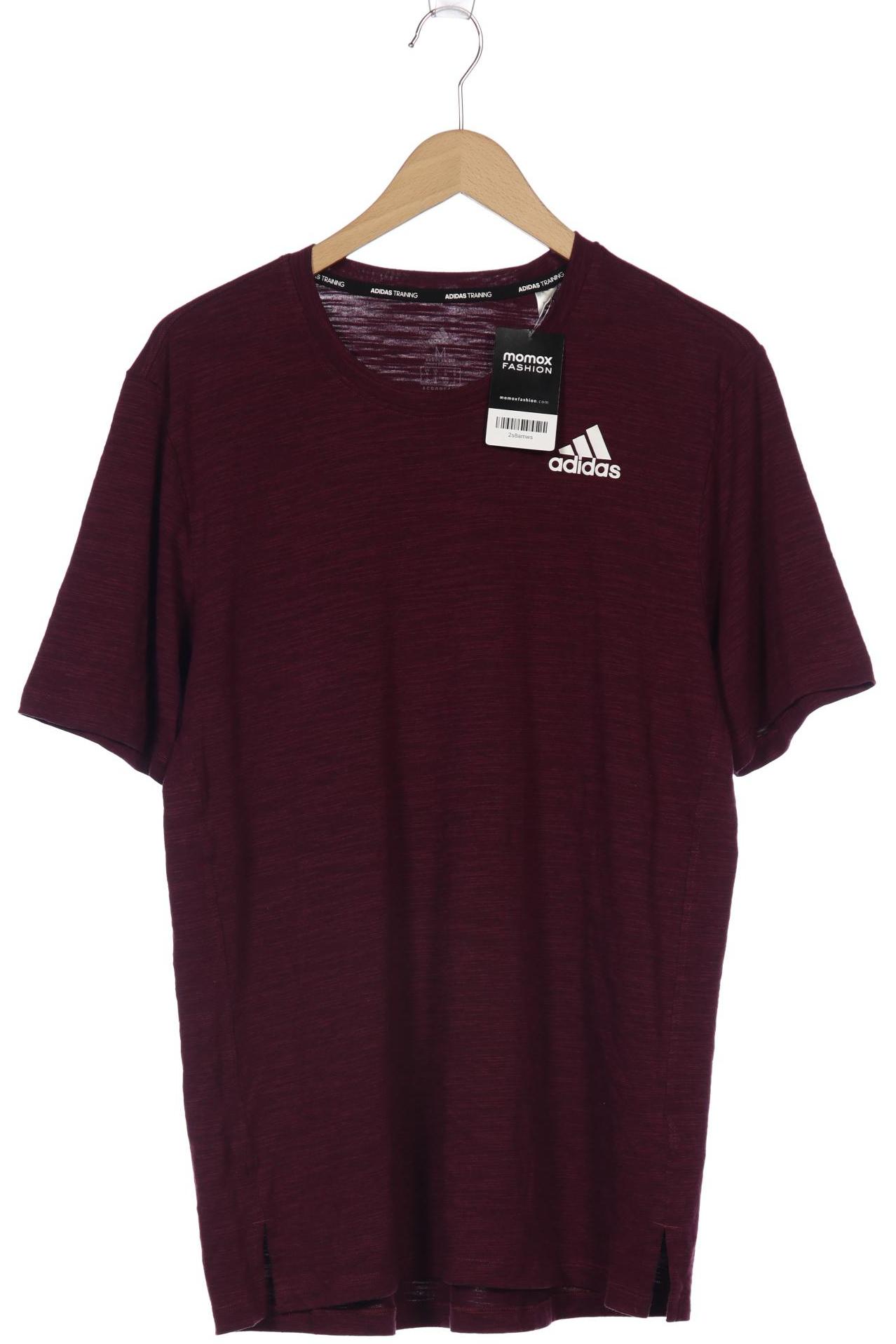 

adidas Herren T-Shirt, bordeaux, Gr. 48