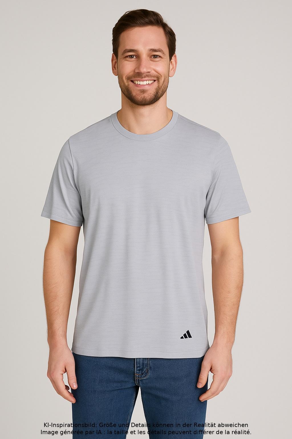 

adidas Herren T-Shirt, grau, Gr. 46