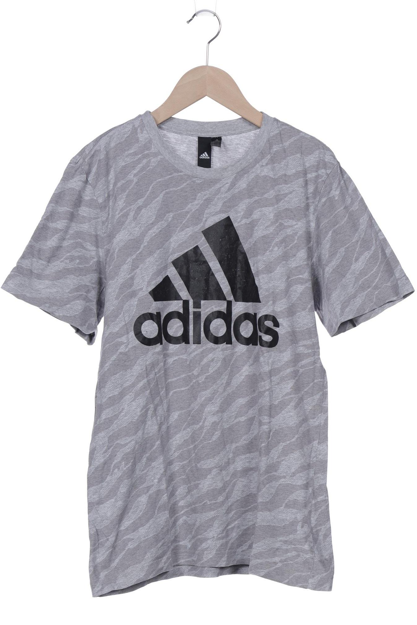 

adidas Herren T-Shirt, grau, Gr. 48