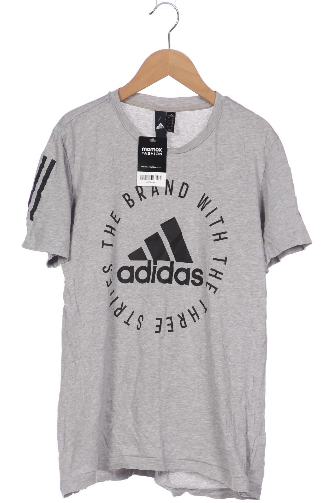 

adidas Herren T-Shirt, grau, Gr. 48