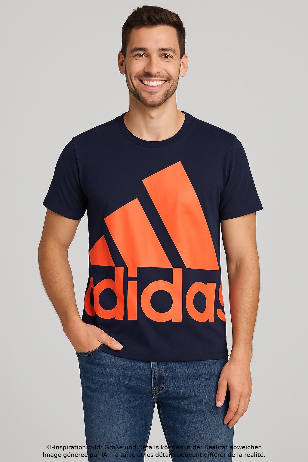 

adidas Herren T-Shirt, marineblau, Gr. 52