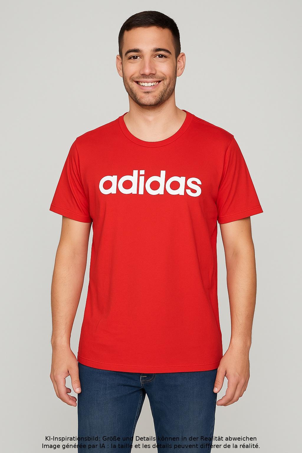 

adidas Herren T-Shirt, rot, Gr. 52