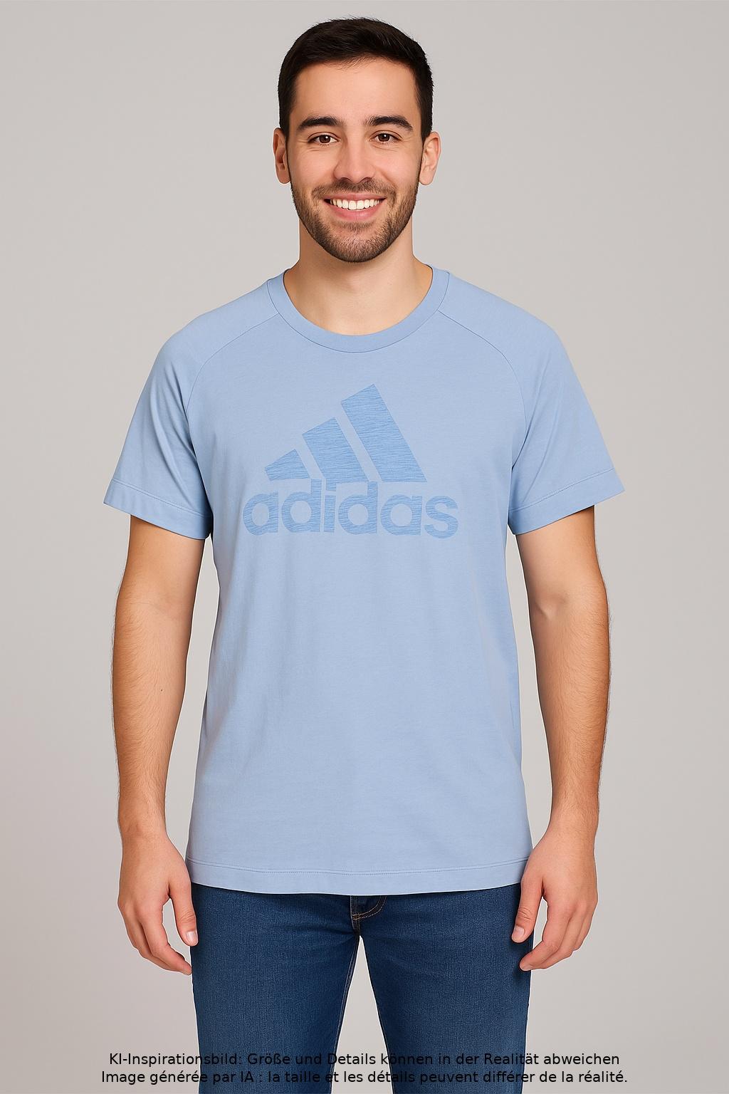 

adidas Herren T-Shirt, hellblau, Gr. 48