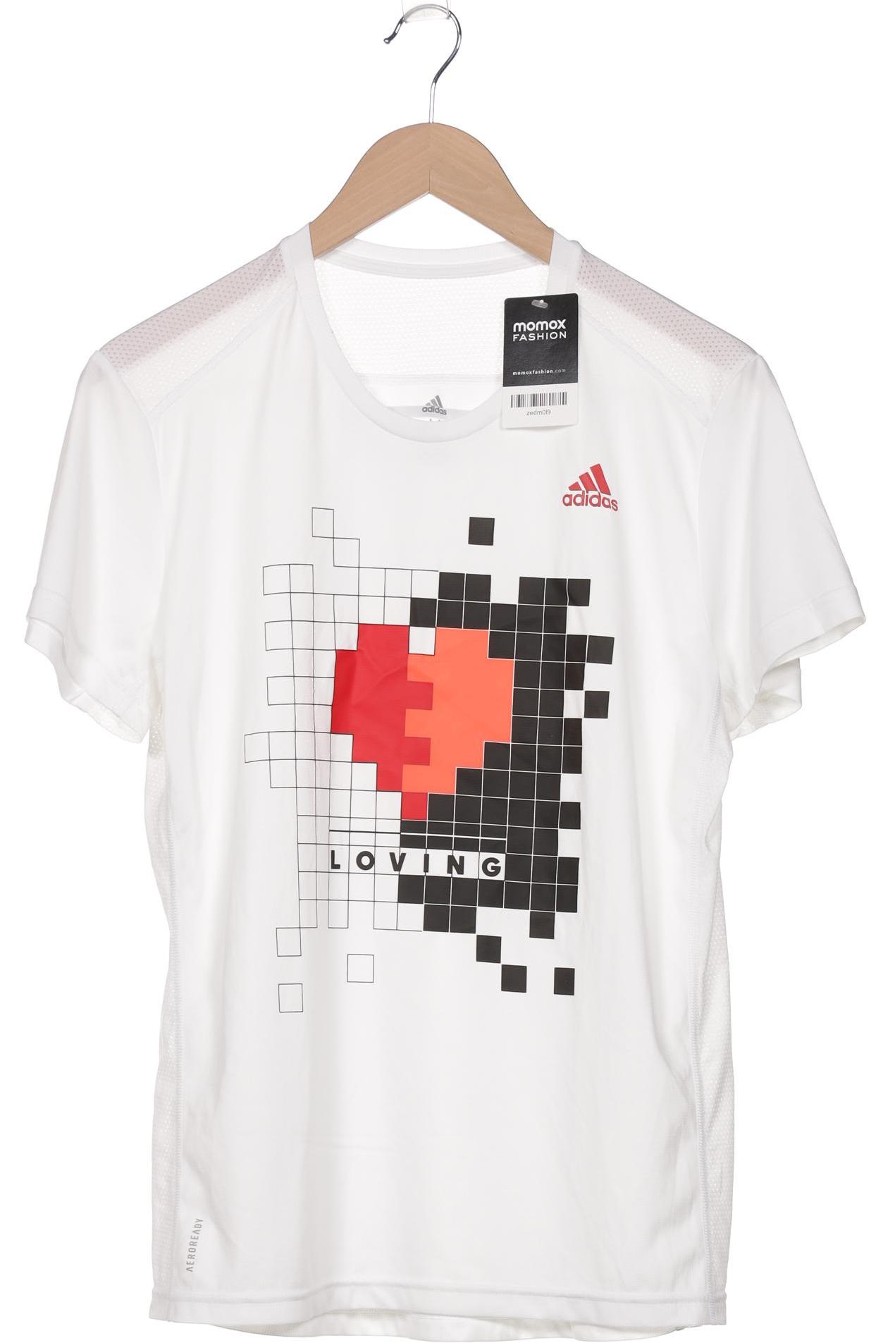 

adidas Herren T-Shirt, weiß, Gr. 48