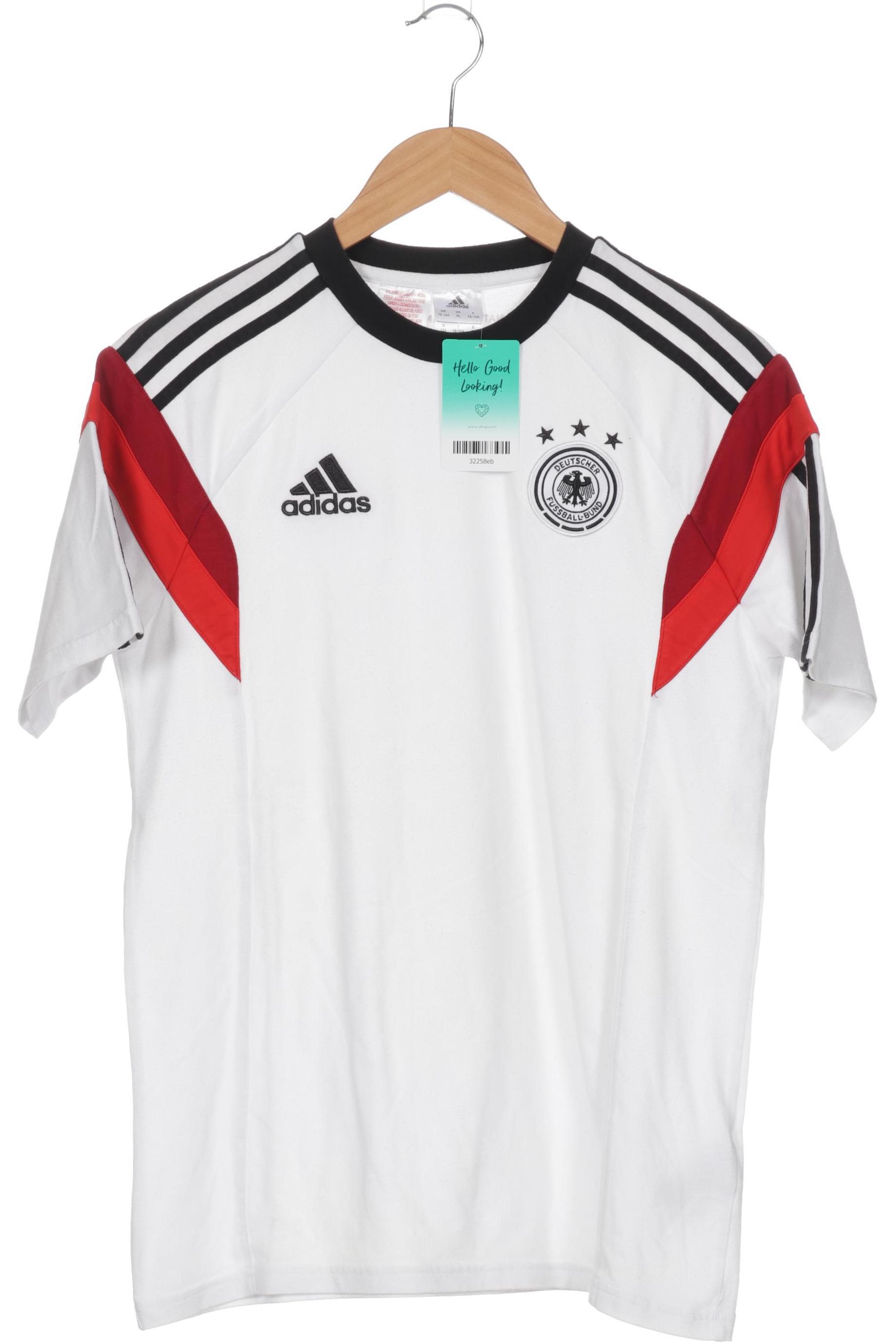 

adidas Jungen T-Shirt, weiß, Gr. 176