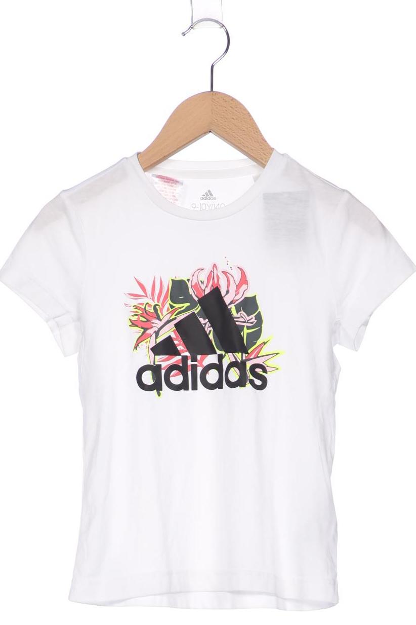 

adidas Damen T-Shirt, weiß, Gr. 140