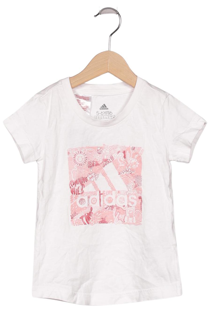 

adidas Mädchen T-Shirt, weiß, Gr. 116