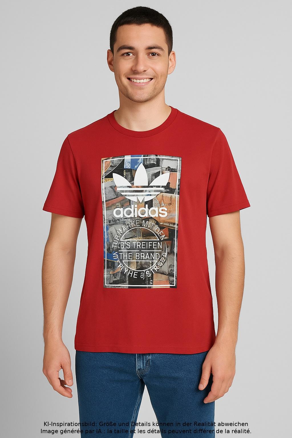 

adidas Originals Herren T-Shirt, rot, Gr. 46