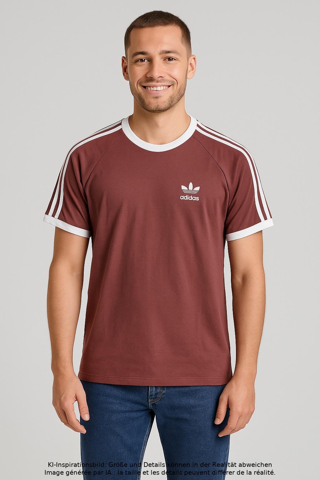 

adidas Originals Herren T-Shirt, bordeaux, Gr. 46