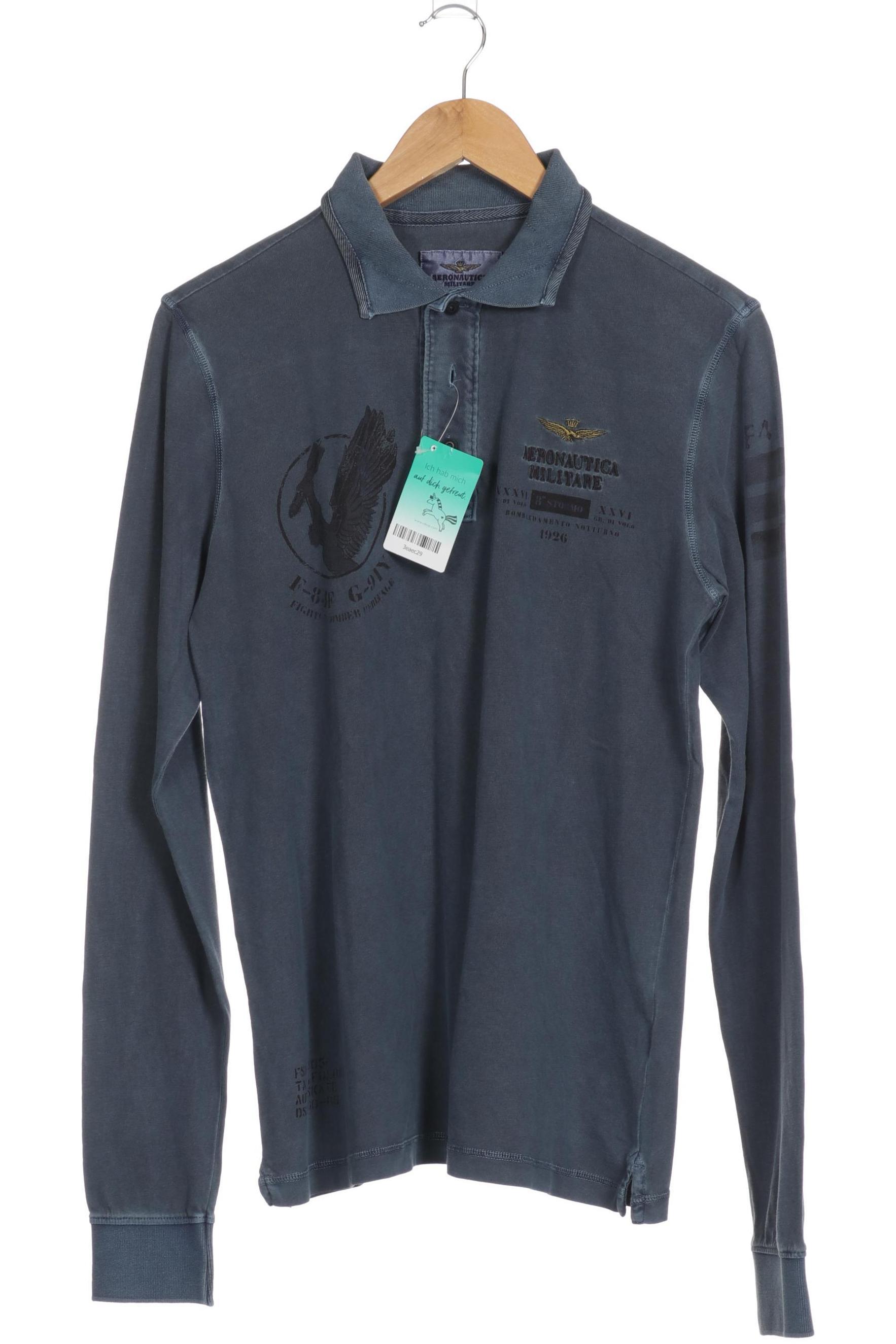 

Aeronautica Militare Herren Langarmshirt, blau, Gr.