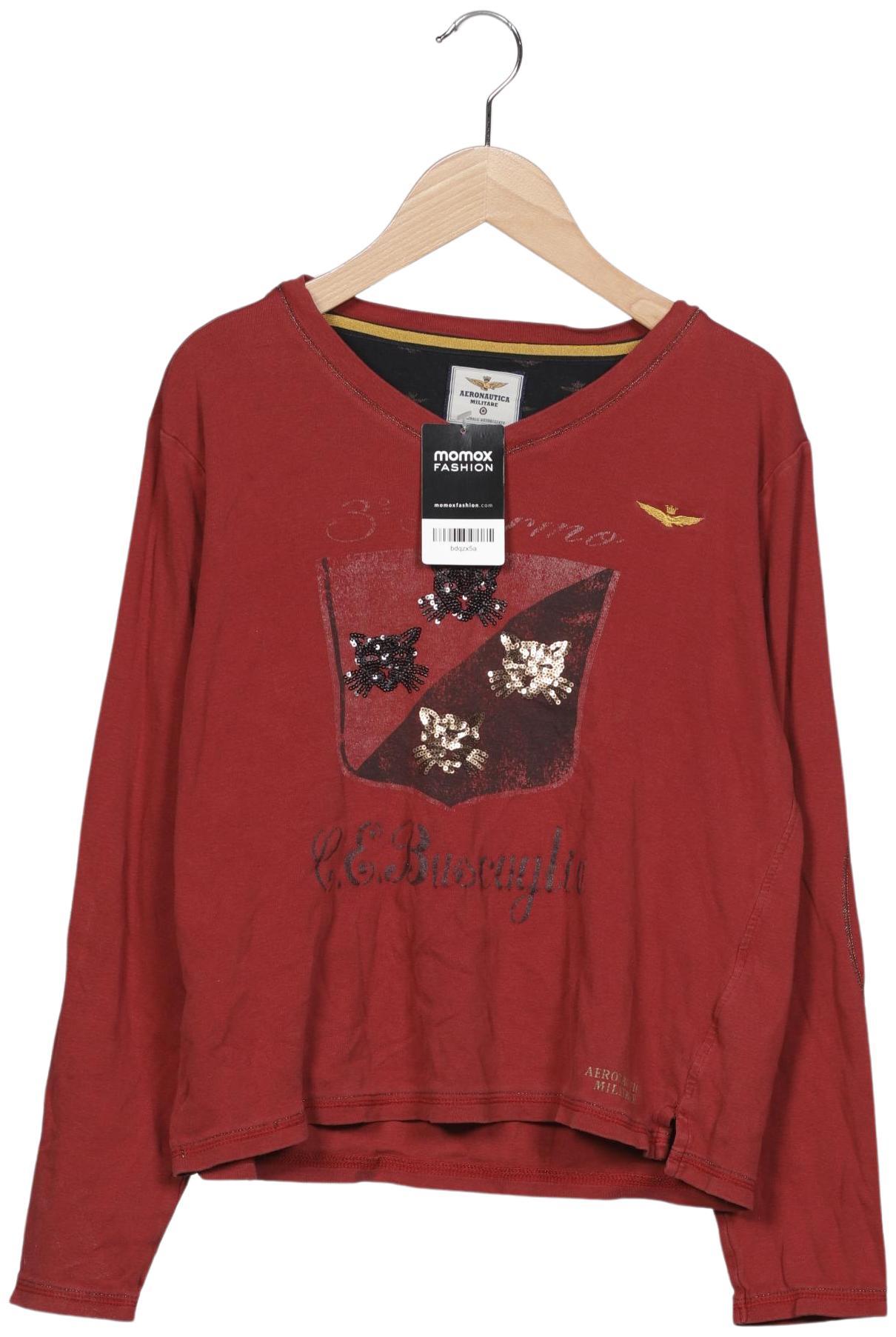 

Aeronautica Militare Damen Langarmshirt, bordeaux, Gr. 38