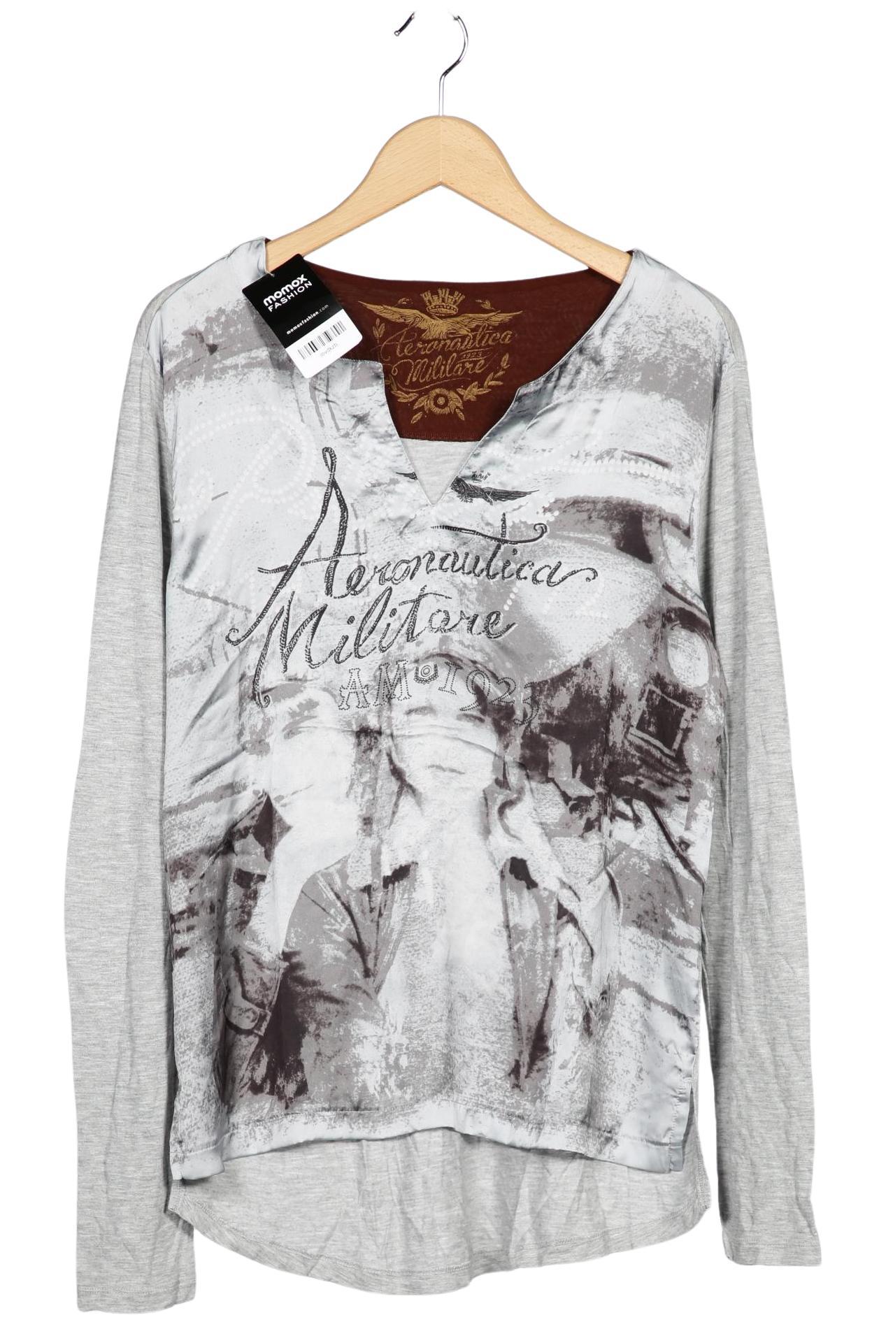 

Aeronautica Militare Damen Langarmshirt, grau, Gr. 38