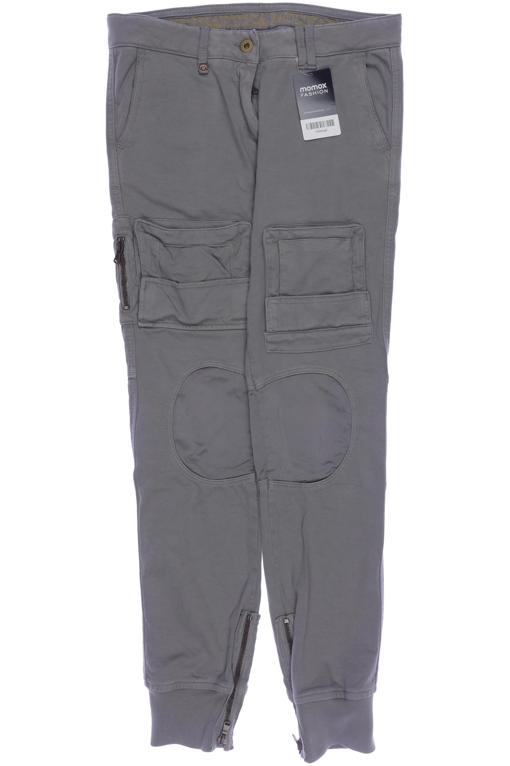 

Aeronautica Militare Damen Stoffhose, grau, Gr. 0