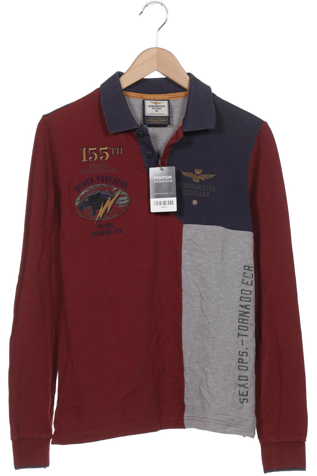 

Aeronautica Militare Herren Langarmshirt, bordeaux, Gr. 46