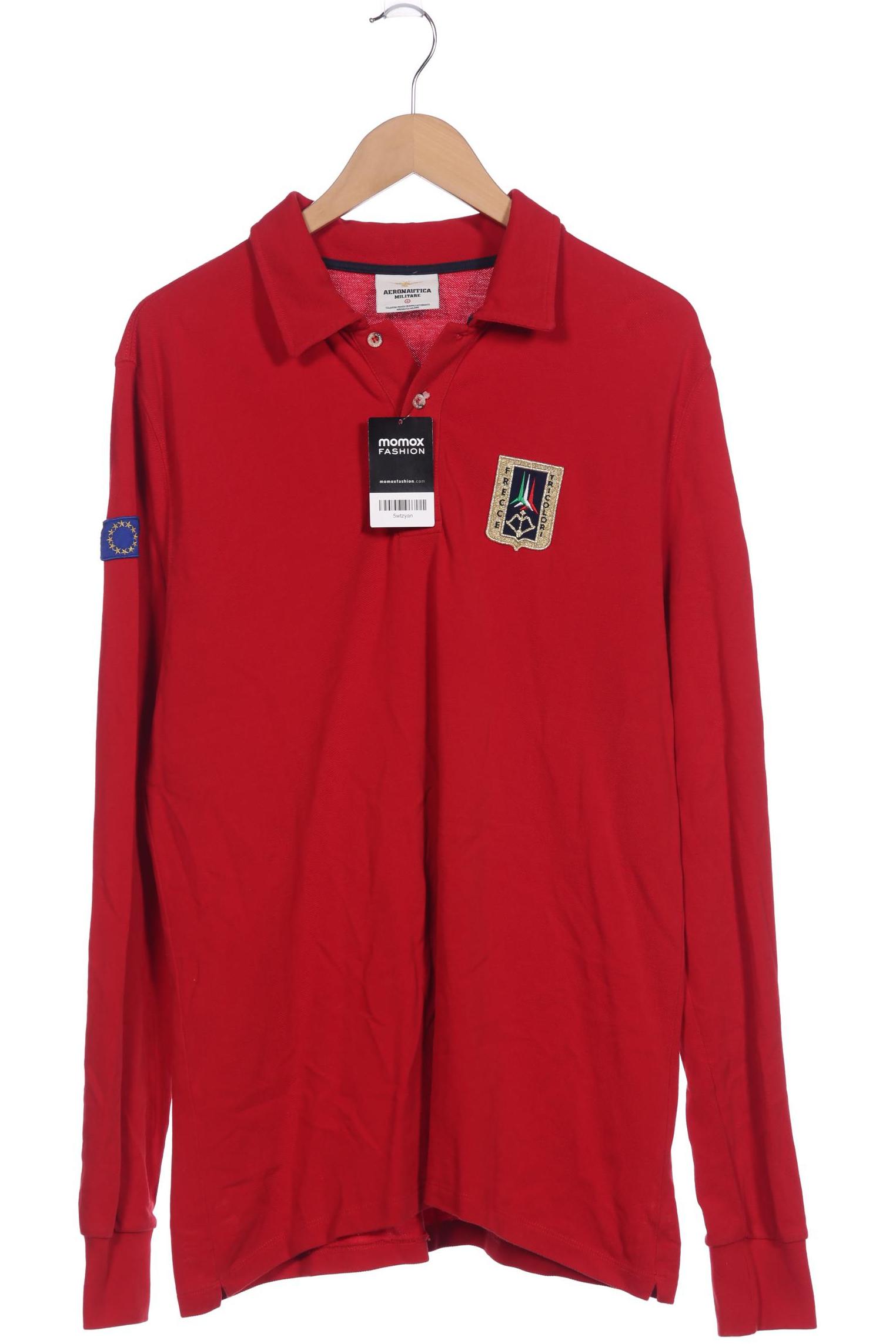 

Aeronautica Militare Herren Langarmshirt, rot, Gr. 56
