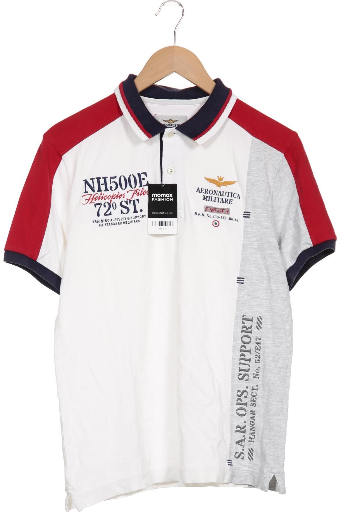 

Aeronautica Militare Herren Poloshirt, weiß, Gr. 48