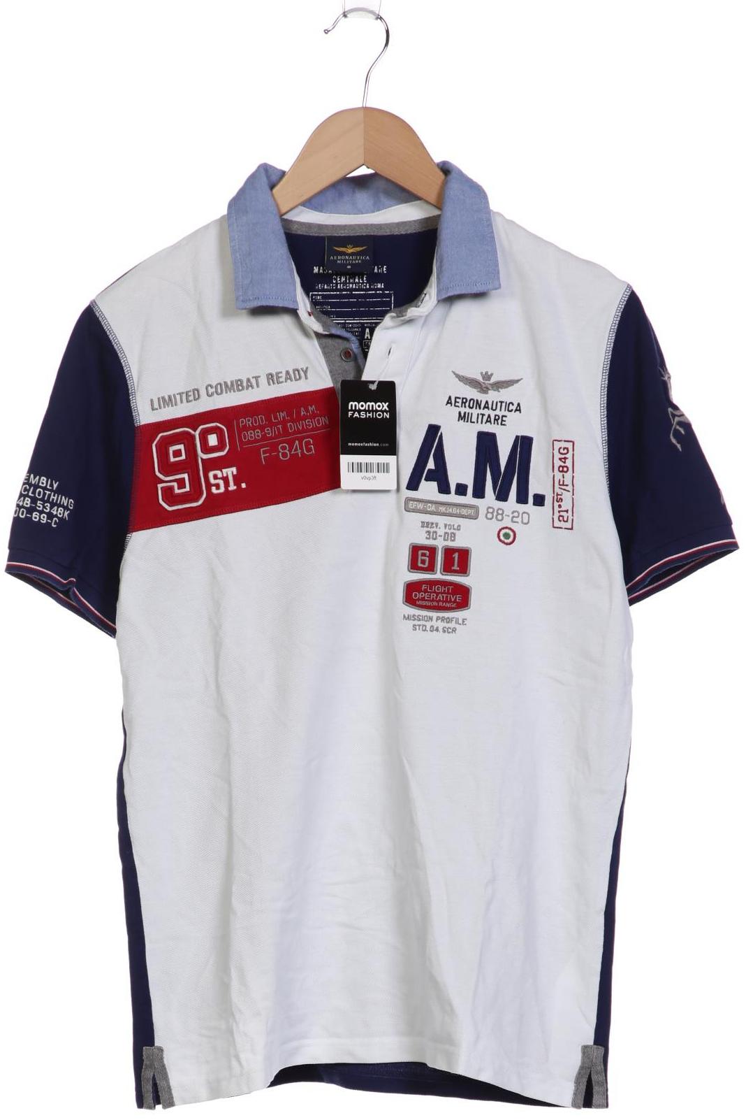 

Aeronautica Militare Herren Poloshirt, weiß, Gr. 48