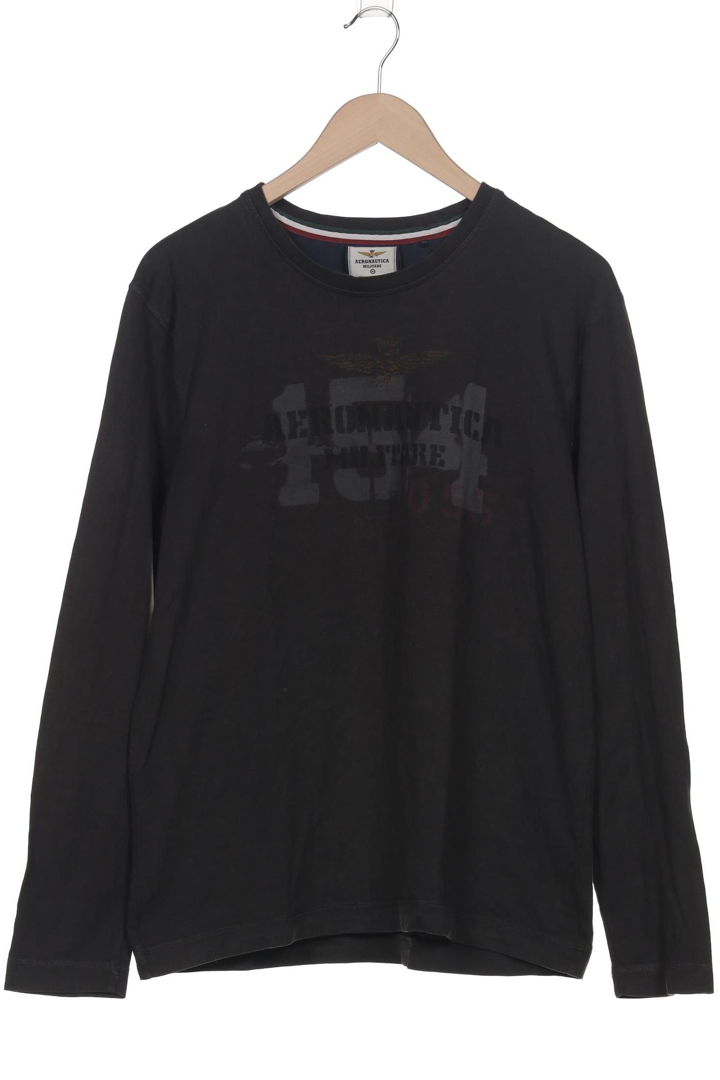

Aeronautica Militare Herren Langarmshirt, schwarz, Gr. 54