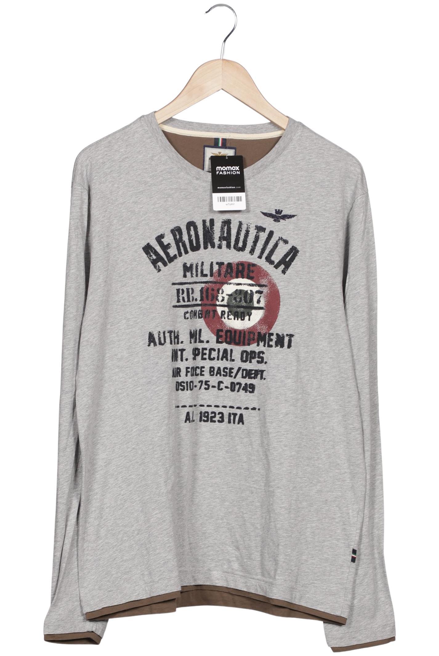 

Aeronautica Militare Herren Langarmshirt, grau, Gr. 54
