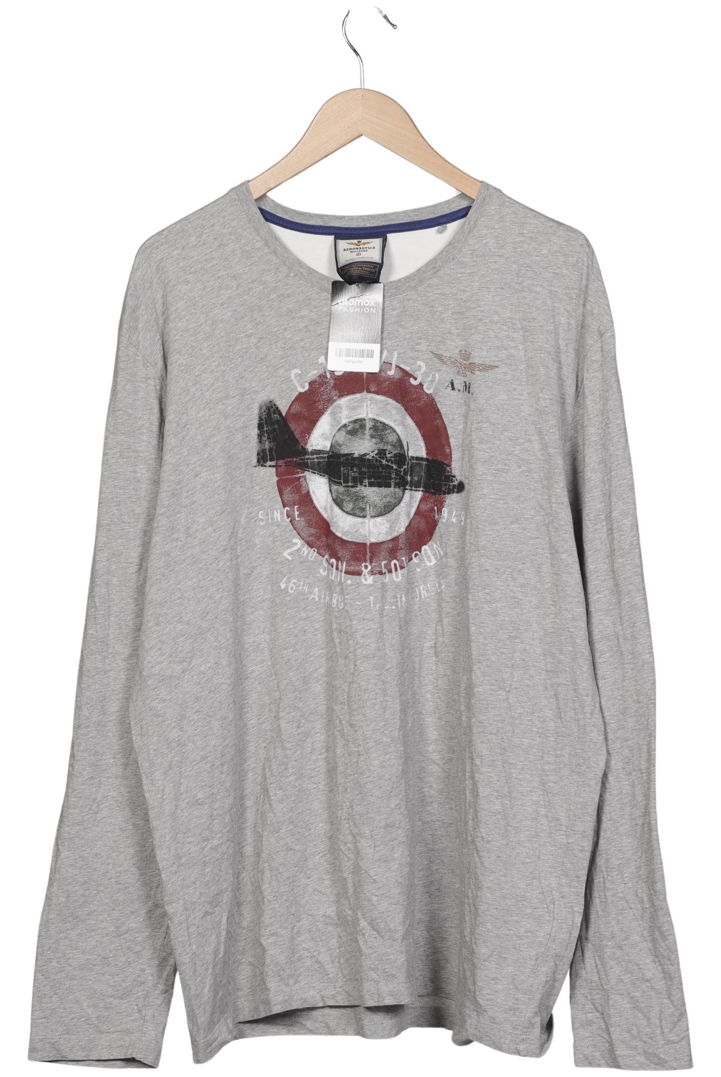 

Aeronautica Militare Herren Langarmshirt, grau, Gr. 60