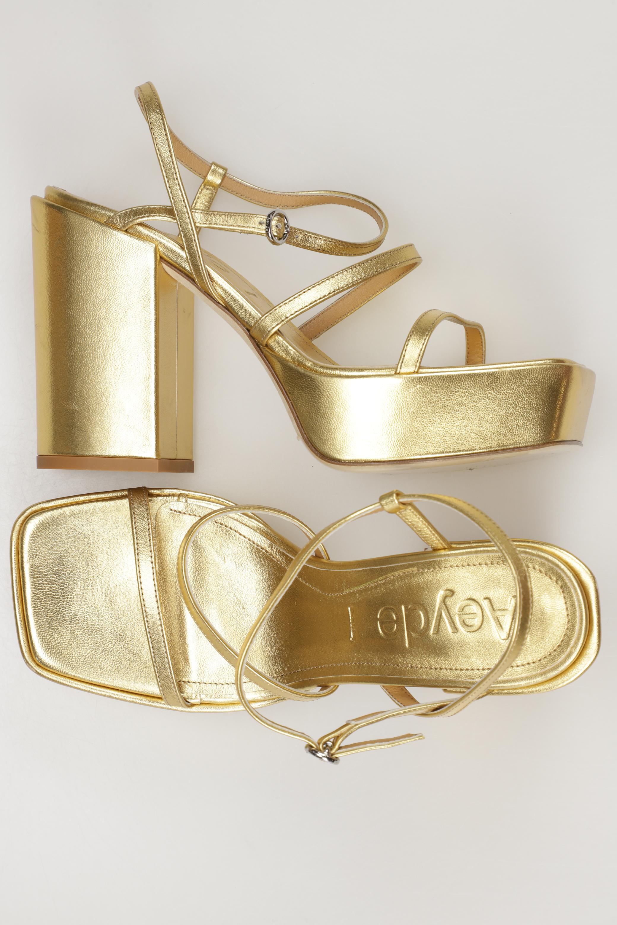 

aeyde Damen Sandale, gold, Gr. 37