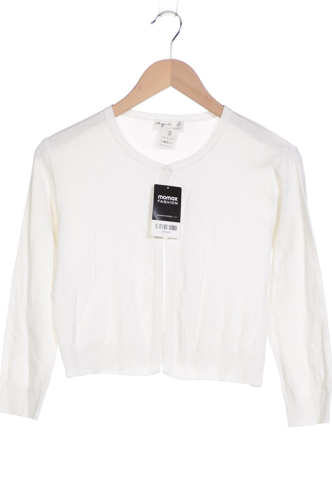 

agnes b Damen Strickjacke, weiß, Gr. 38