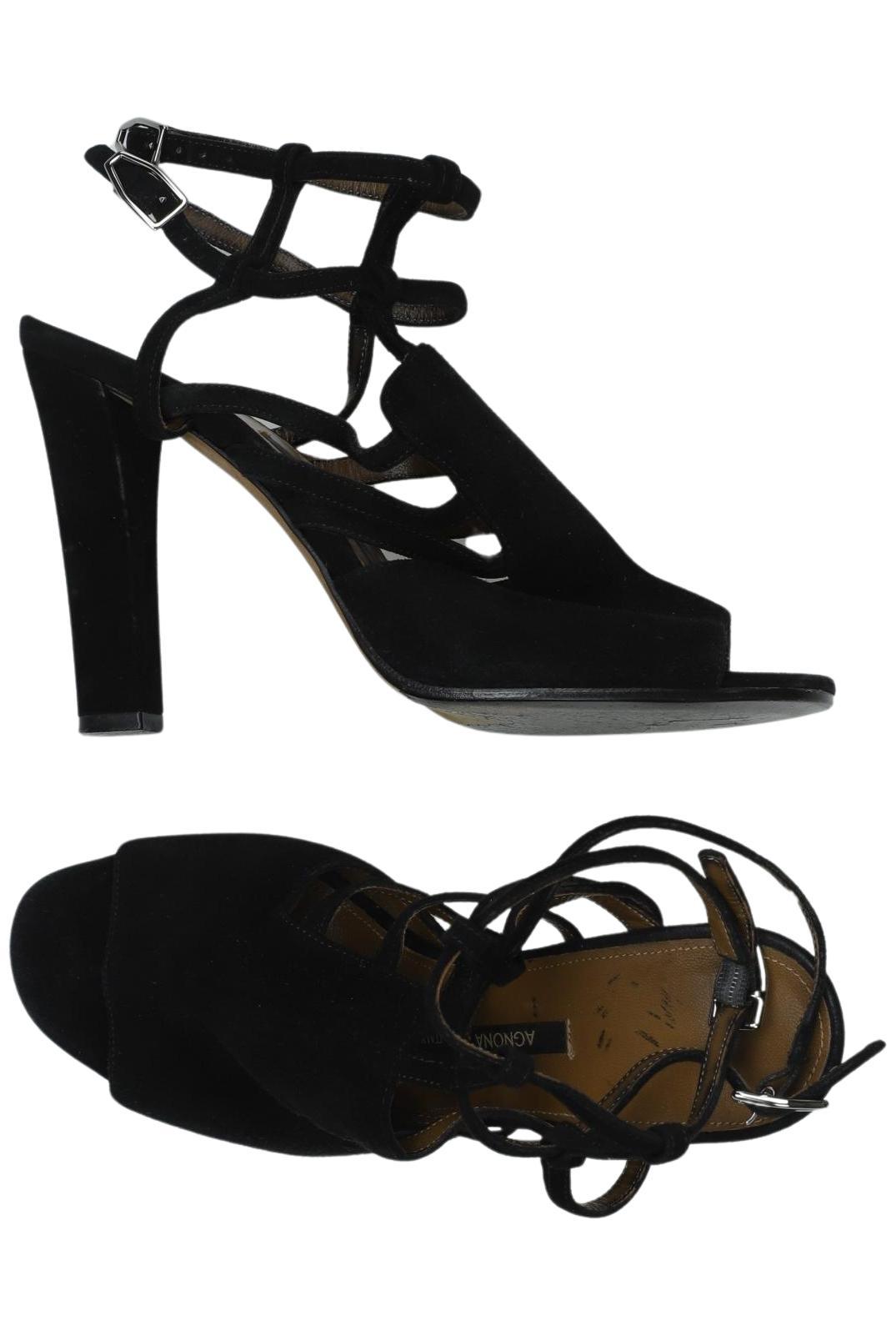 

Agnona Damen Sandale, schwarz, Gr. 38