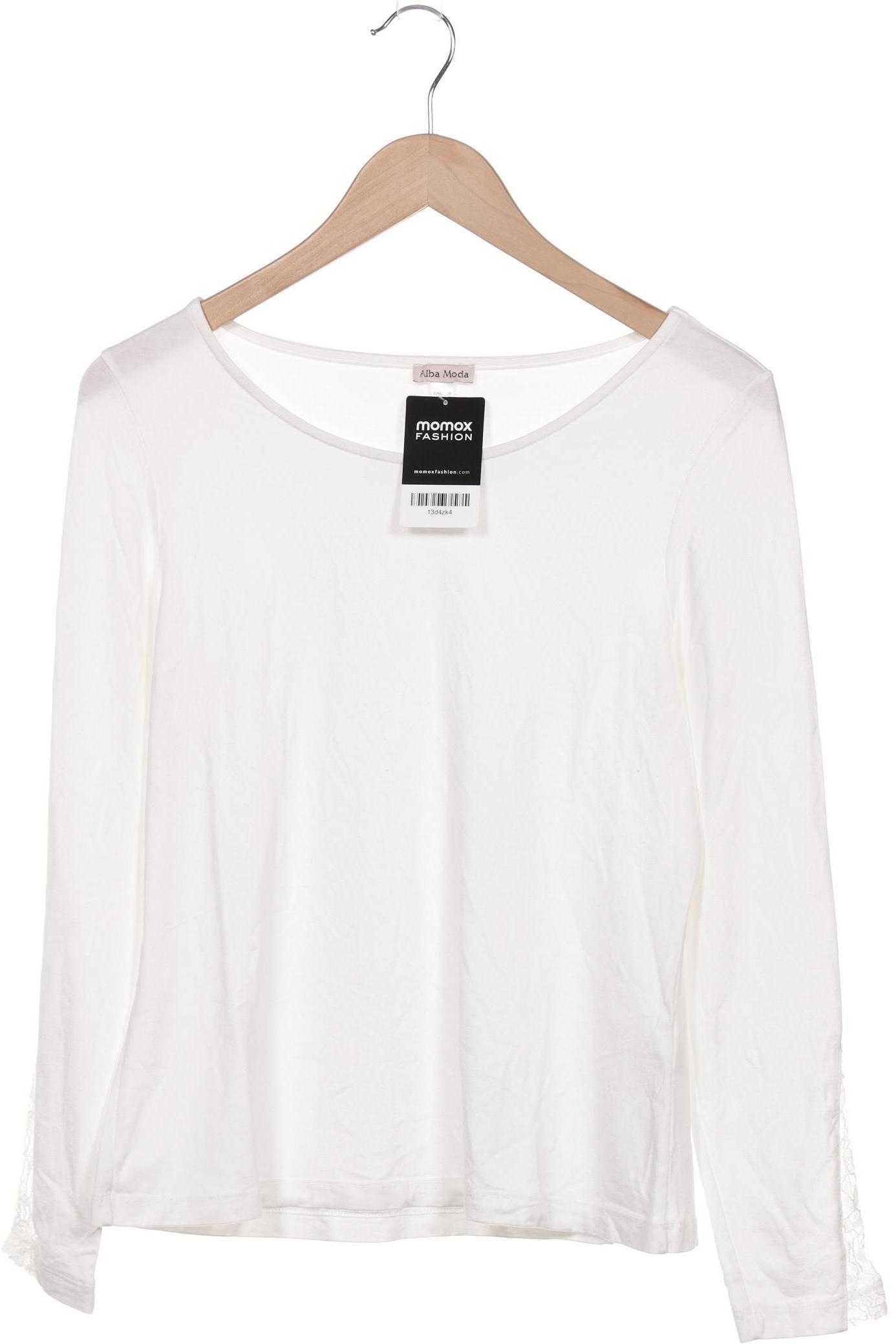 

Alba Moda Damen Langarmshirt, weiß, Gr. 38