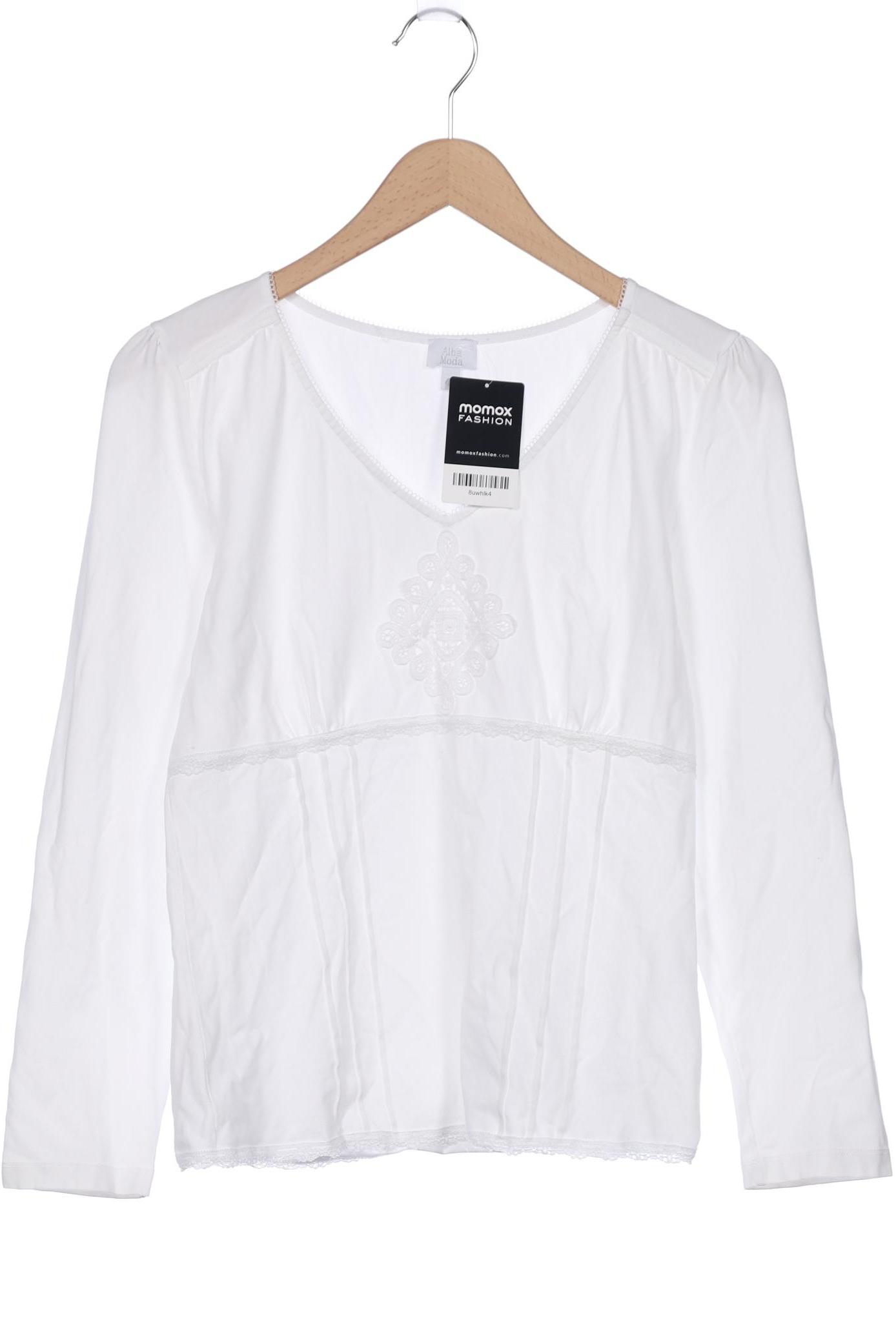 

Alba Moda Damen Langarmshirt, weiß