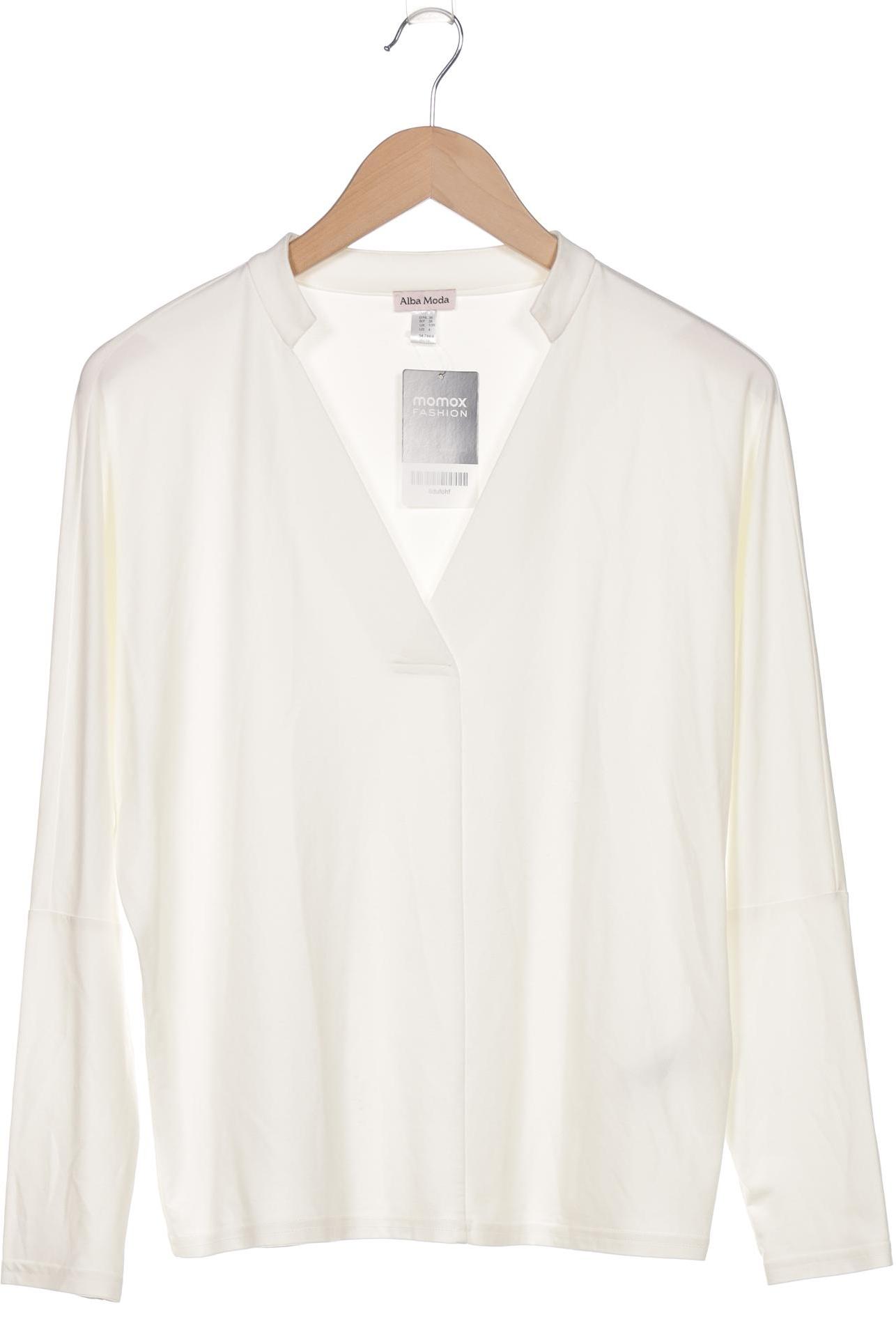 

Alba Moda Damen Langarmshirt, weiß, Gr. 36