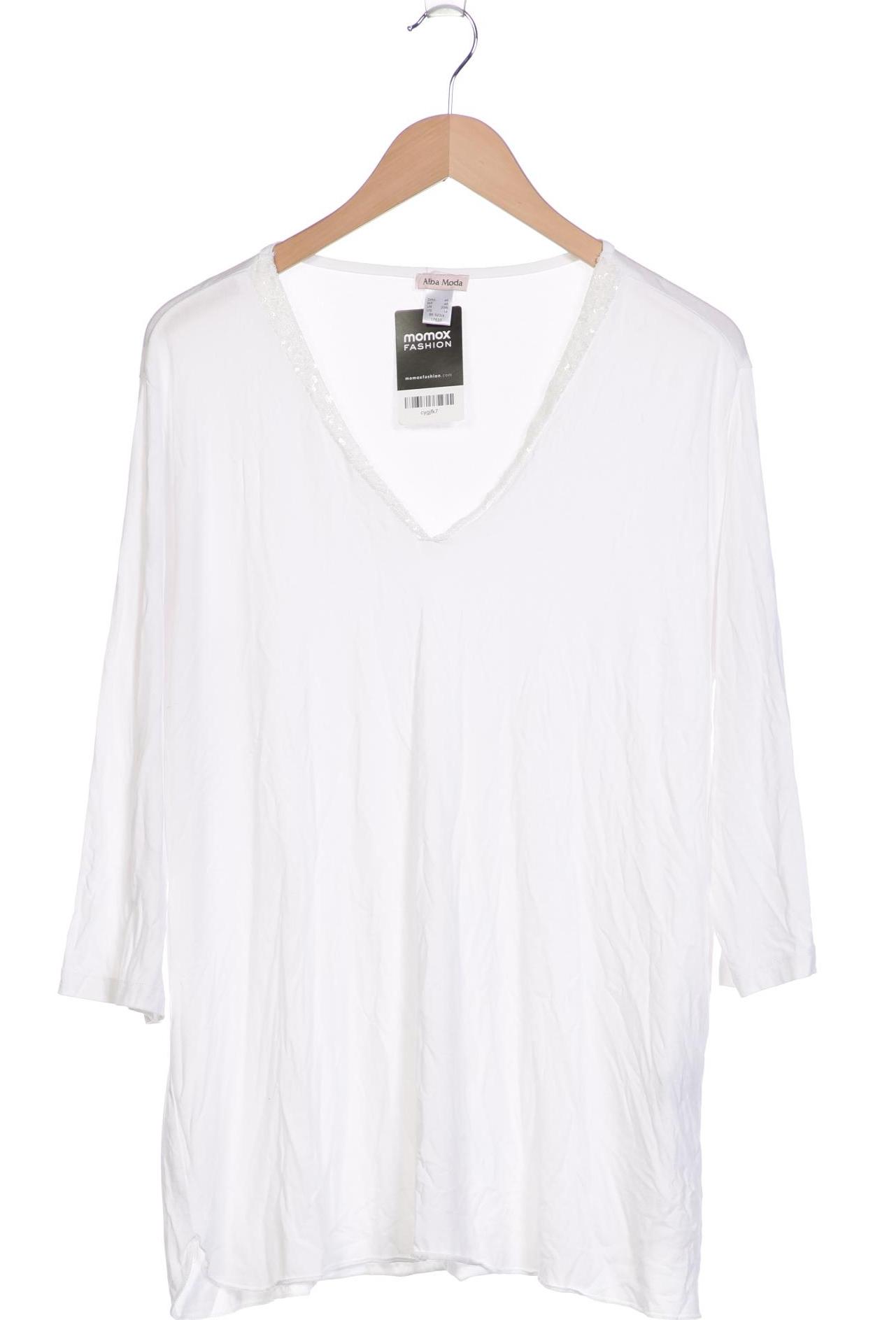 

Alba Moda Damen Langarmshirt, weiß, Gr. 46